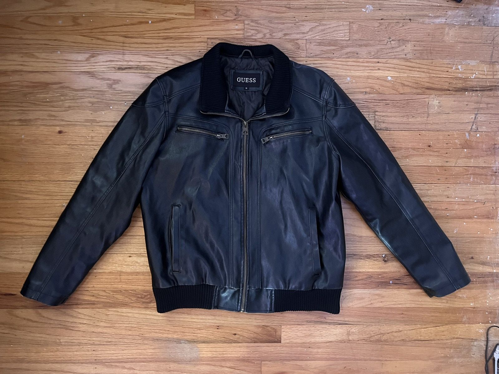 Designer × Guess × Vintage Vintage guess leather jacket Size US XL / EU 56 / 4 - 1 Thumbnail