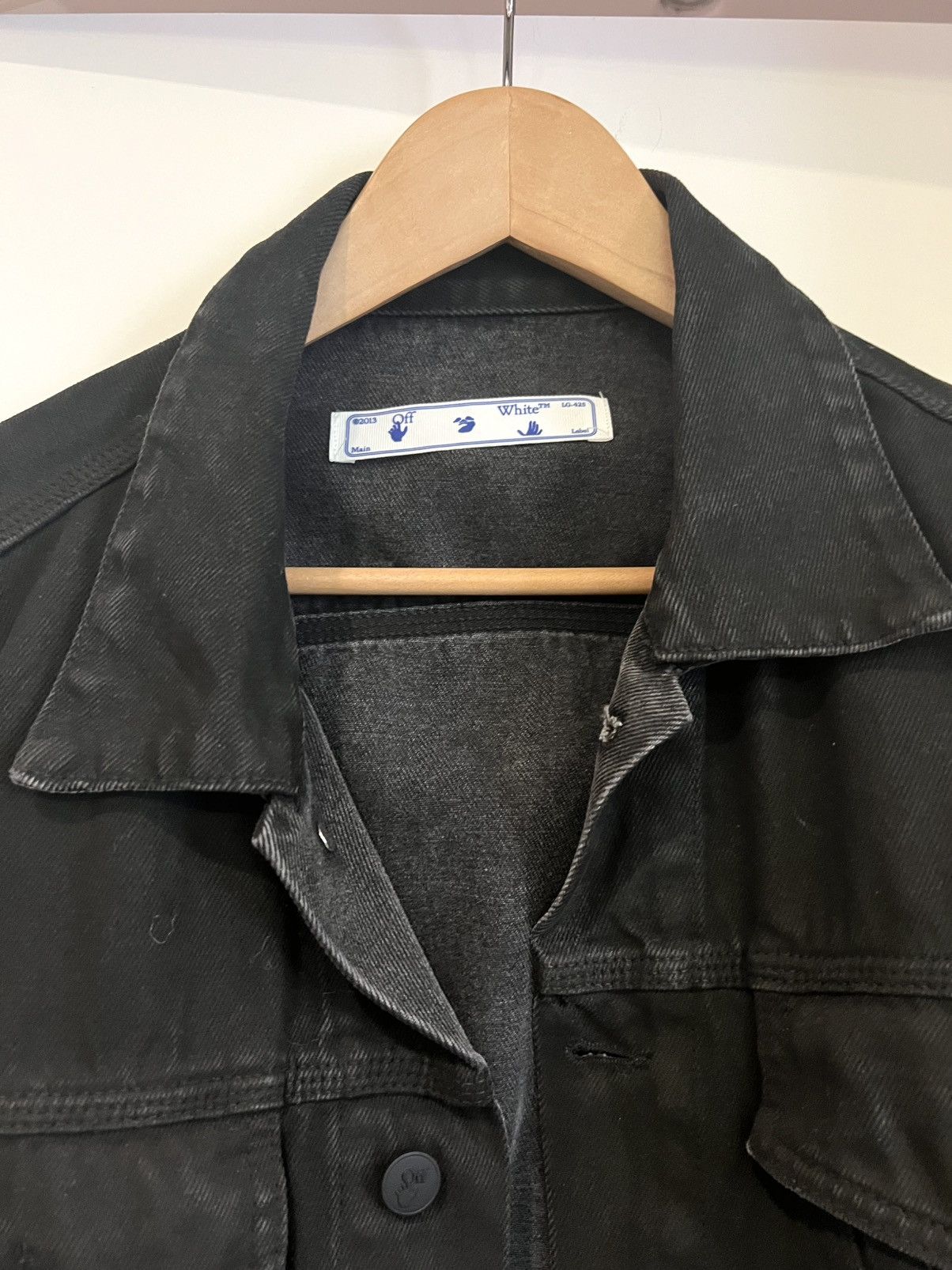 Off-White × Virgil Abloh Virgil era rare black denim jacket Size US L / EU 52-54 / 3 - 8 Thumbnail
