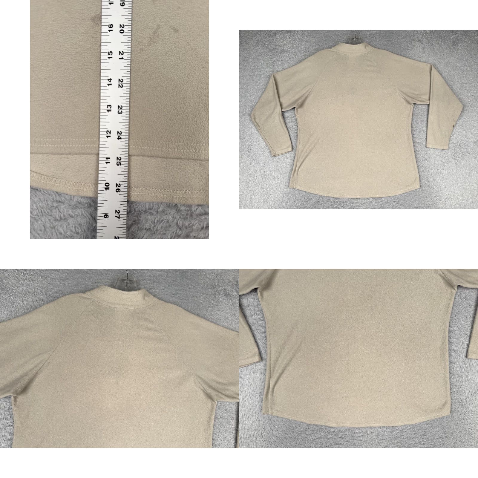Vintage VINTAGE REI Fleece Pullover Womens L Beige 1/4 Zip Mock Neck 90s Hiking Poly Size L / US 10 / IT 46 - 9 Thumbnail