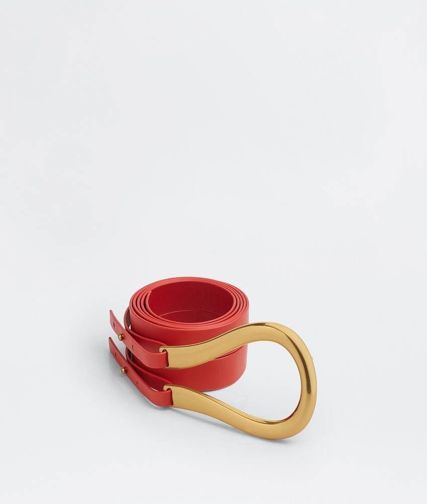 Bottega Veneta o1n1vont0225 Size: L / Horsebit Belt in Red/Gold Size ONE SIZE - 1 Preview