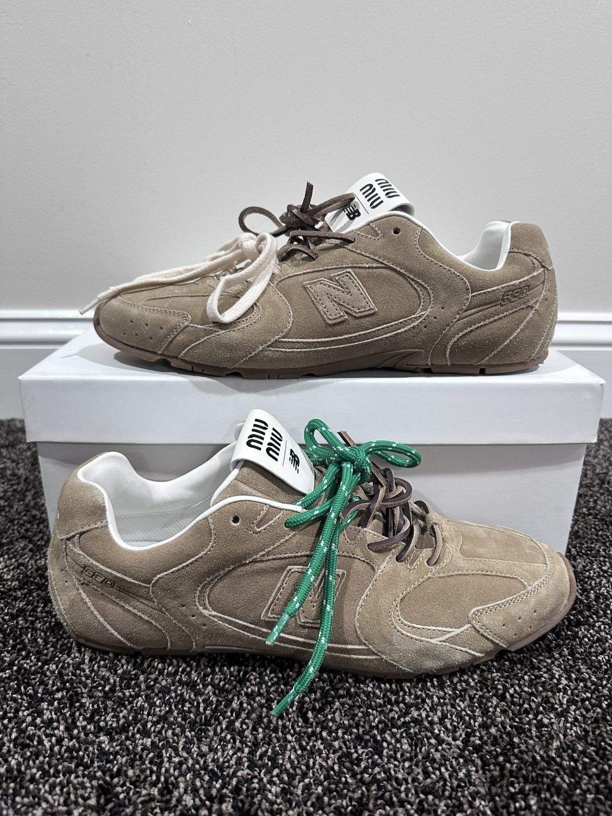 Miu Miu × New Balance Miu Miu x New Balance 530 SL Cinnamon Suede Sneakers Size US 11 / EU 44 - 12 Thumbnail
