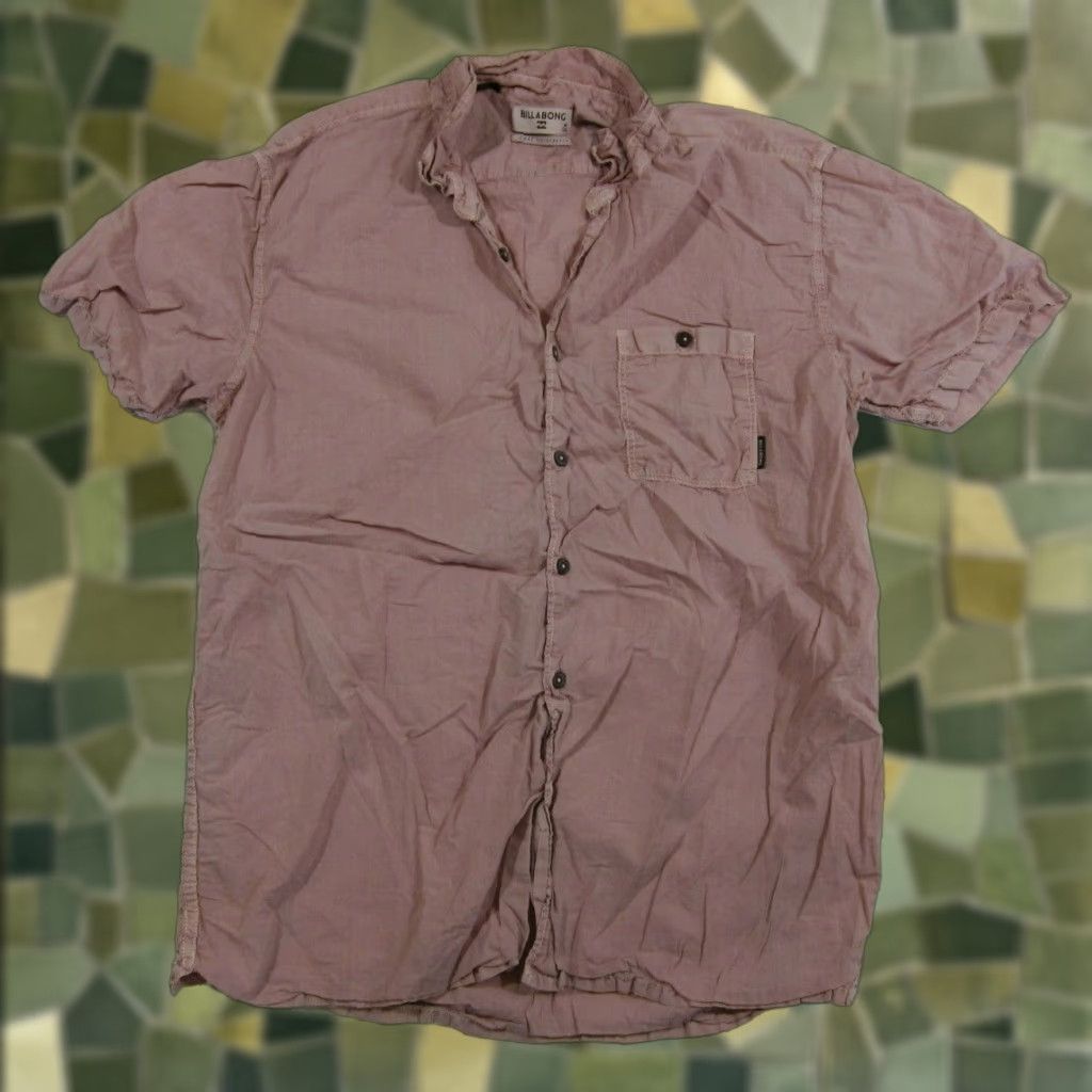 Billabong Billabong Pink Cotton Lightweight Core Fit Short Sleeve Shirt Men M Size US M / EU 48-50 / 2 - 1 Thumbnail