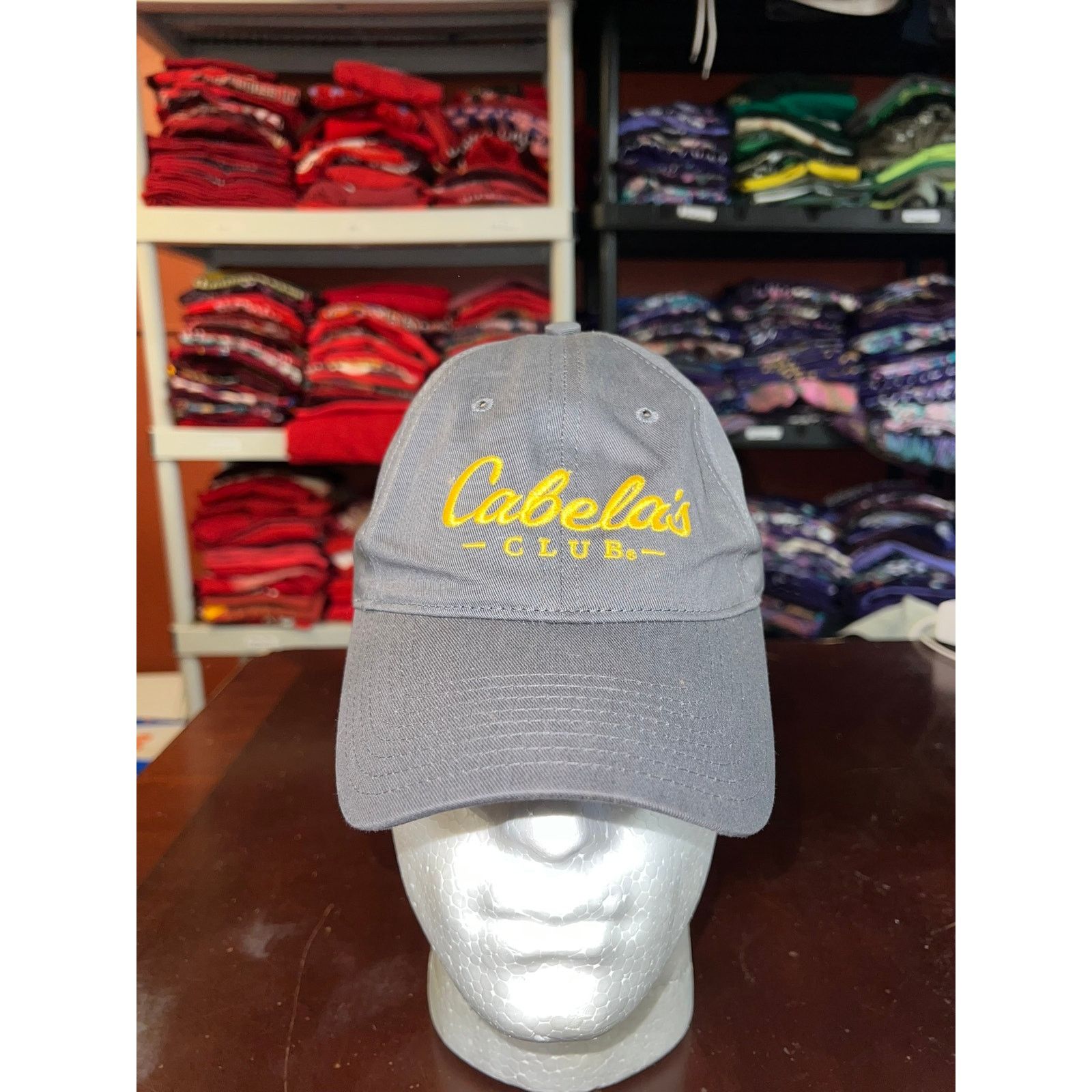 Cabelas Cabelas Club Hat Gray Yellow Dad Style Cap Headwear OS Size ONE SIZE - 1 Thumbnail