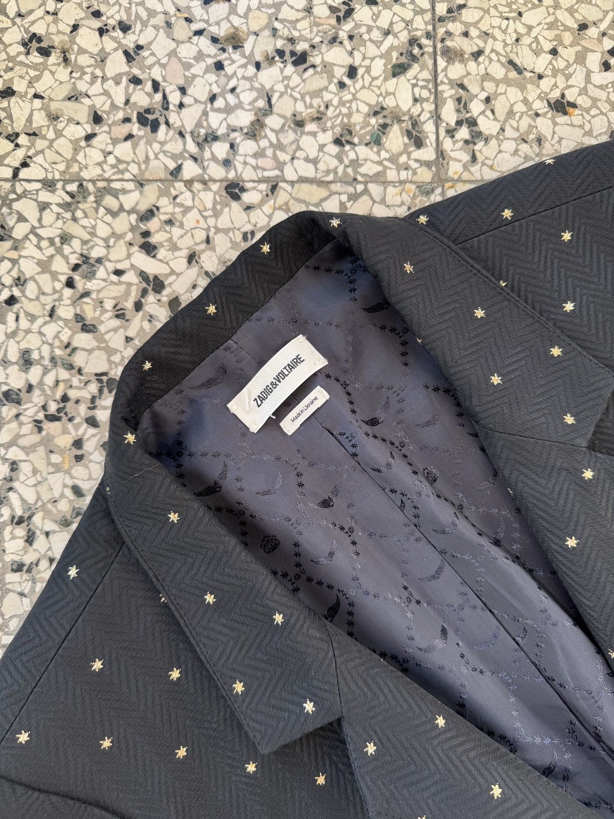 Zadig & Voltaire ZADIG&VOLTAIRE Volly blazer with gold colour stars Size 38 Size XS / US 0-2 / IT 36-38 - 4 Thumbnail