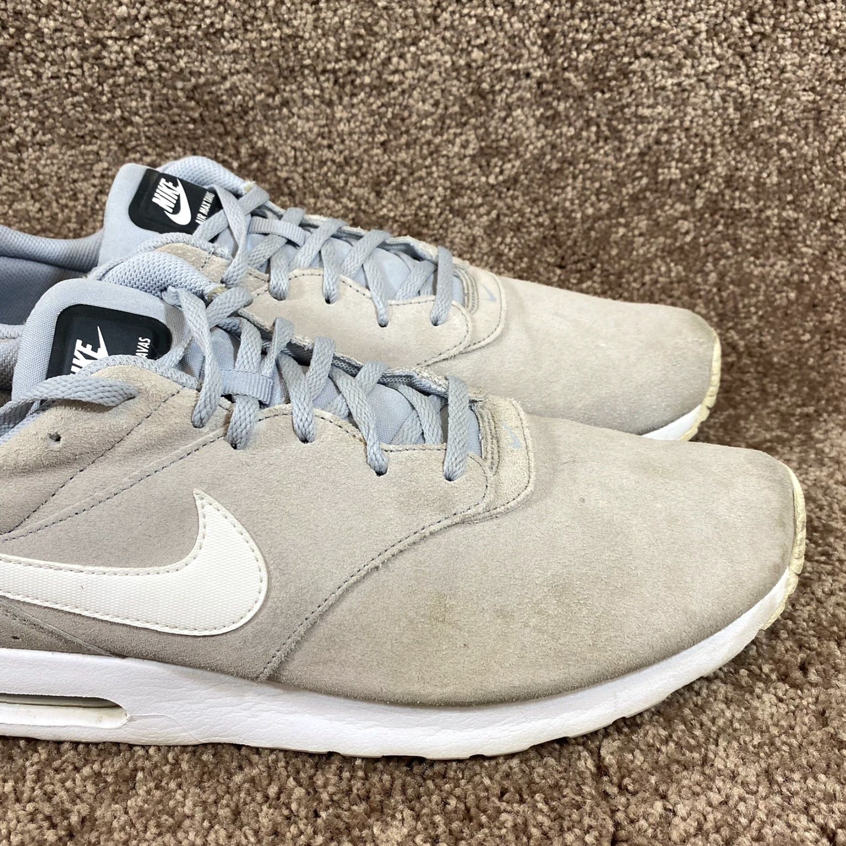 Nike Nike Air Max Tavas Mens Sneaker 14 Gray Suede Leather Trainers 802611-005 Size US 13 / EU 46 - 3 Thumbnail