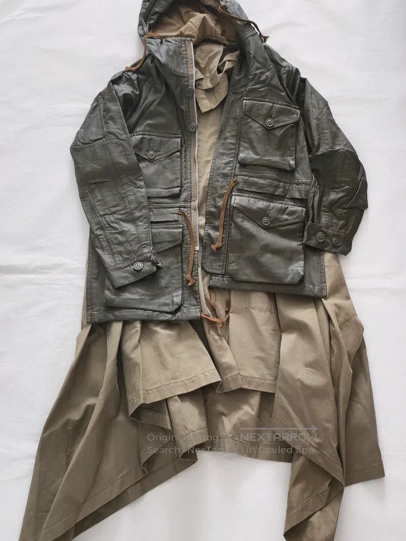 Comme des Garcons Comme Des Garcons Mixed-material patchwork long coat Size S / US 4 / IT 40 - 6 Thumbnail