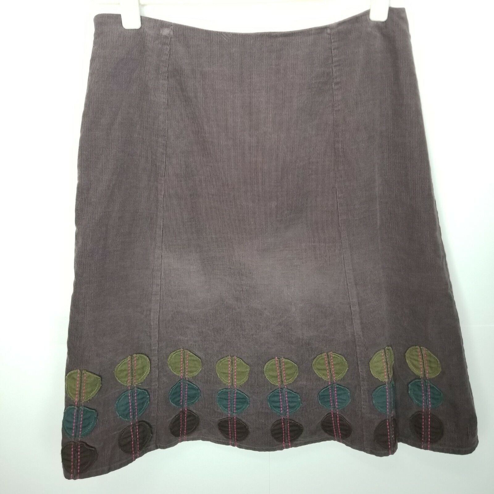 Boden Boden Womens Corduroy Skirt Y2K Chocolate Brown 8L Geometric Size 30" / US 8 / IT 44 - 8 Thumbnail