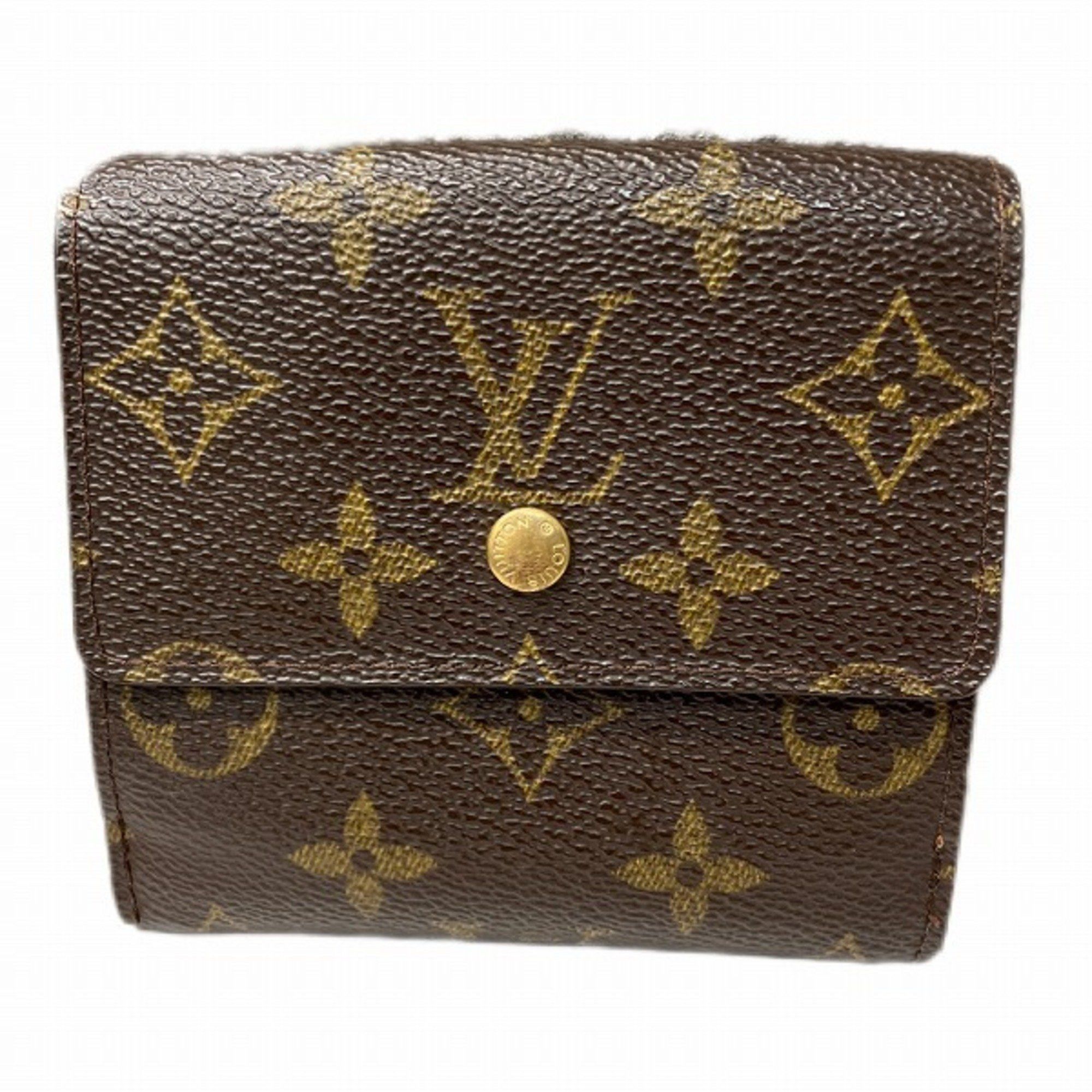 image of Louis Vuitton Monogram Portomone Bier Cult Credit M61652 Double Hook Bifold Wallet Women's in Brown