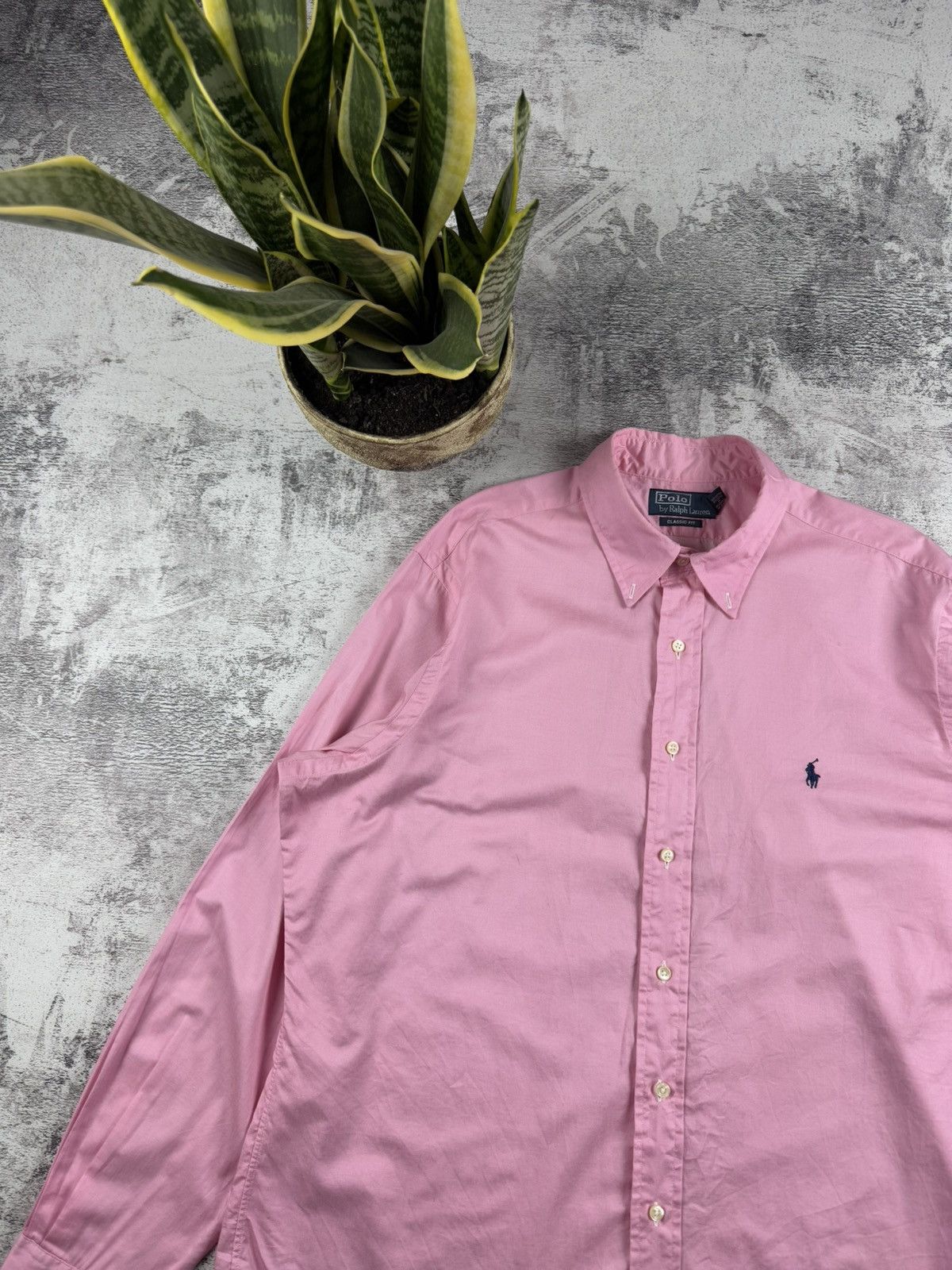 Polo Ralph Lauren Polo Ralph Lauren Rose Classic Blank Longsleeve Button Shirt Size US XL / EU 56 / 4 - 4 Thumbnail