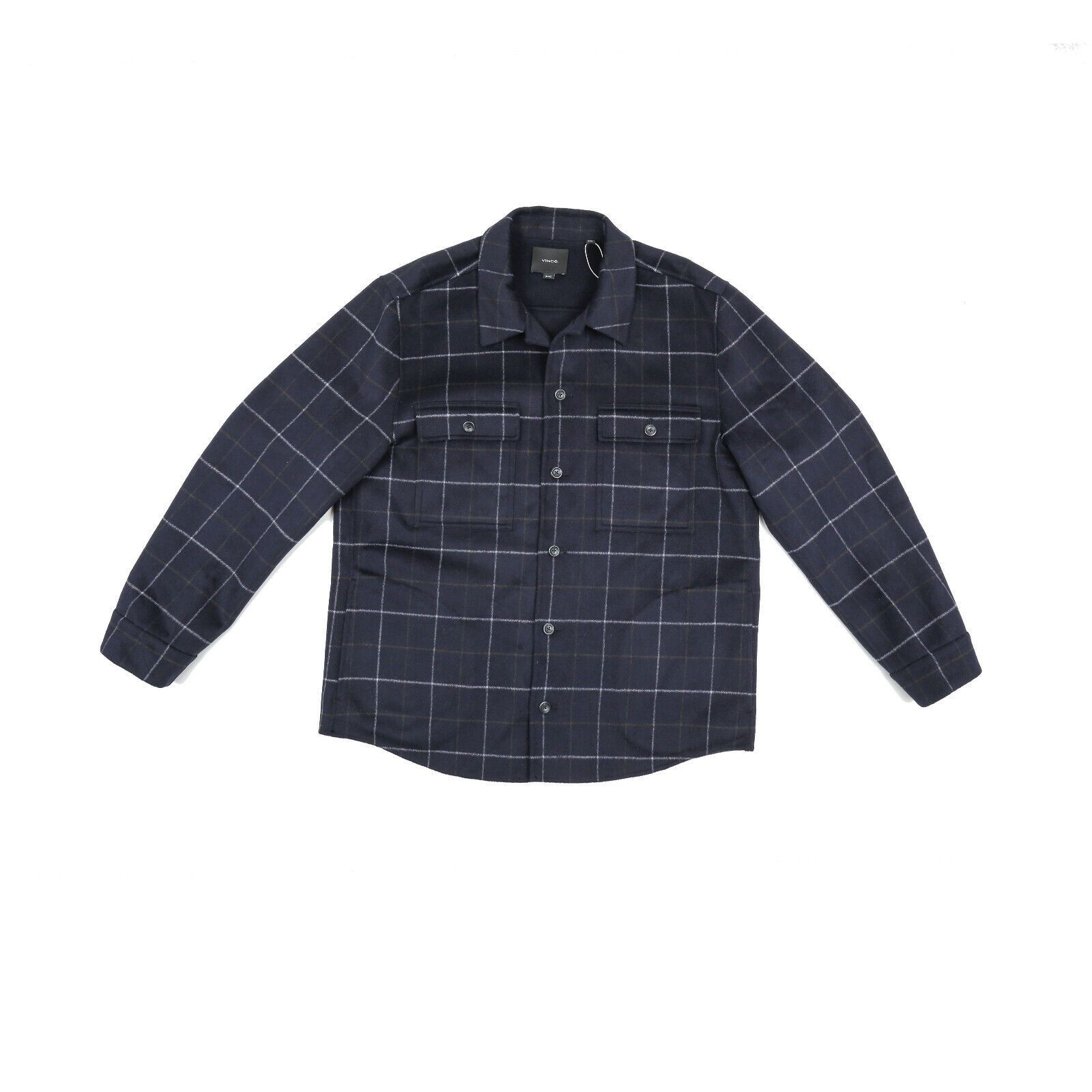 Vince Vince Splittable Windowpane Shirt Jacket Navy Size XL Size US XL / EU 56 / 4 - 1 Thumbnail