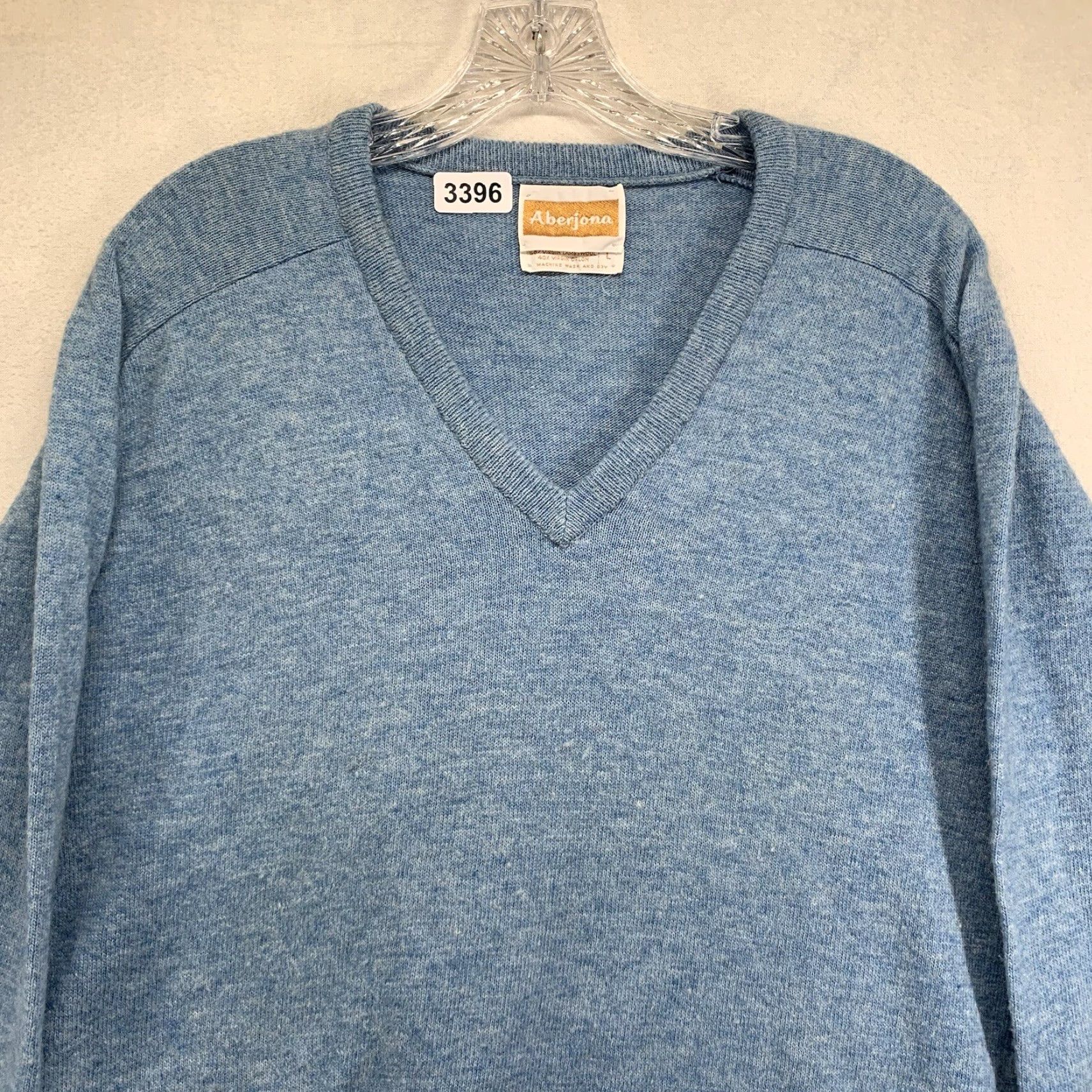 Vintage VINTAGE Aberjona Wool Blend Grandpa Sweater Pullover Men Medium Blue 80s 90s 70s Golf Walking Mens Knit V-Neck Long Sleeve Athletic Fit Size US M / EU 48-50 / 2 - 2 Thumbnail