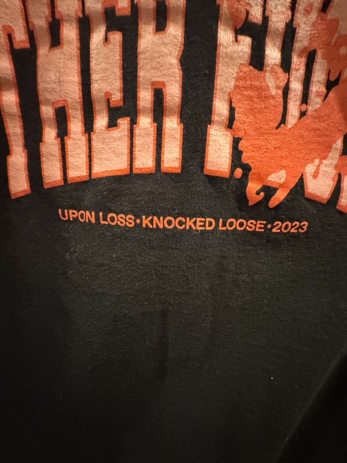 Vintage Knocked loose pink and black tshirt Size US XL / EU 56 / 4 - 2 Thumbnail