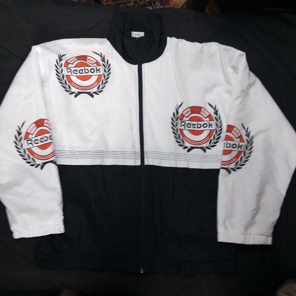 Reebok × Vintage Vintage 80s Reebok Crest Logo Windbreaker Jacke Size US L / EU 52-54 / 3 - 2 Thumbnail
