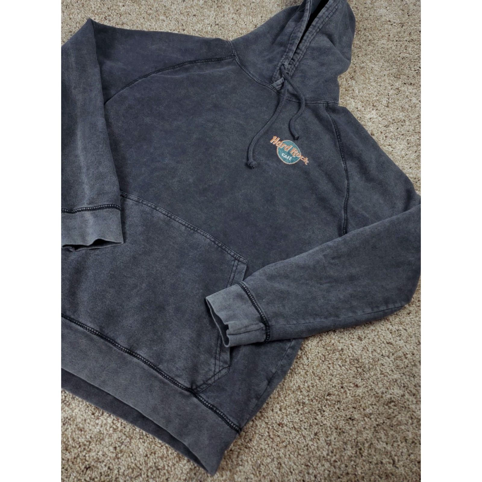 Pacsun Pacsun X Hard Rock Cafe Paris Hoodie Mens Medium Black Acid Wash Graphic Shirt? Size US M / EU 48-50 / 2 - 3 Thumbnail