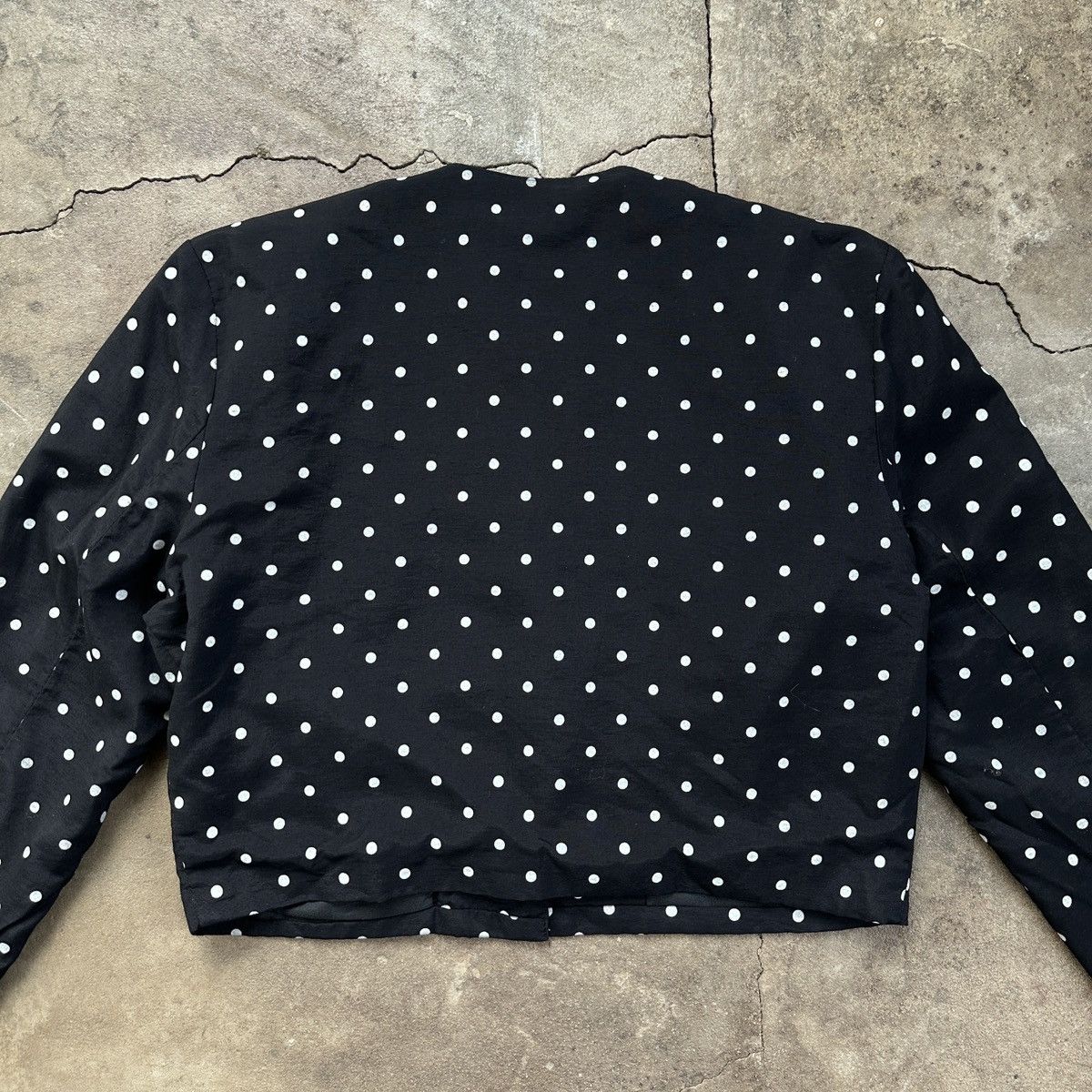 Designer × Vintage Vintage 80’s Mod Ecran Paris Polkadot Crop Blazer Size M / US 6-8 / IT 42-44 - 5 Thumbnail