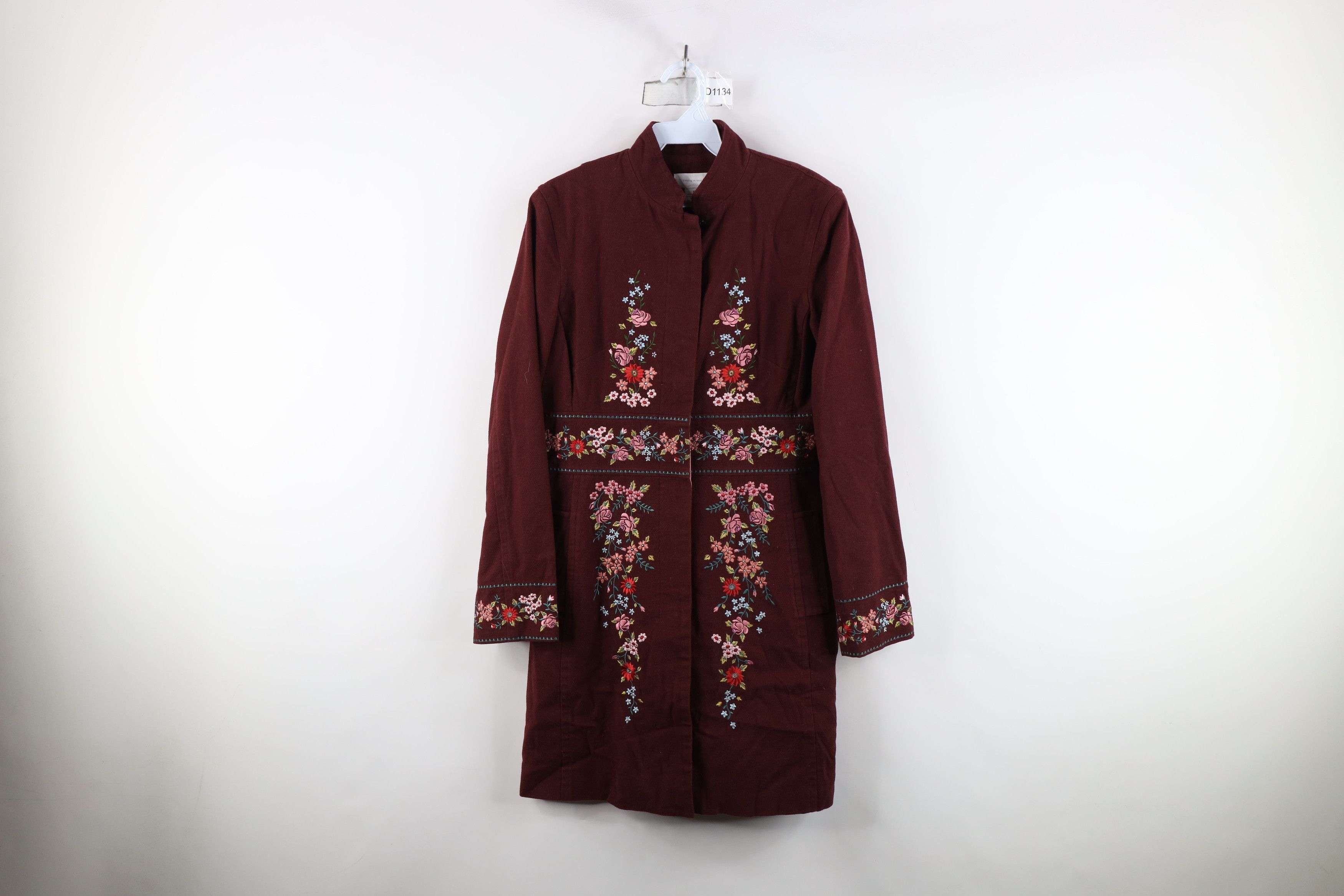 Sleeping On Snow Anthropologie Embroidered Flower Jacket