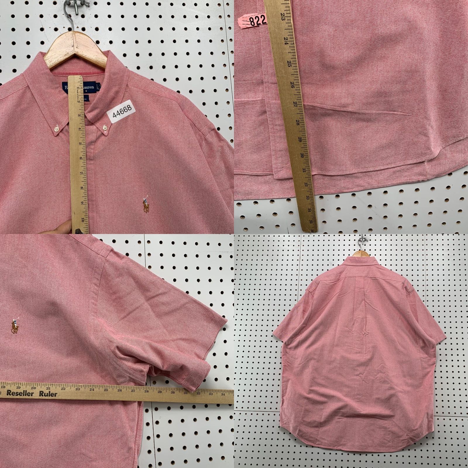Polo Ralph Lauren Ralph Lauren Blake Button Shirt Mens XL Pink Cotton Short Sleeve Pony Preppy Size US XL / EU 56 / 4 - 8 Thumbnail