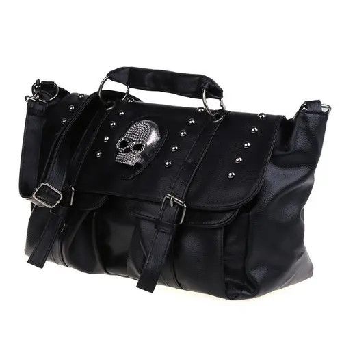 Vintage Leather Skull Rivet Shoulder Bag Size ONE SIZE - 2 Thumbnail