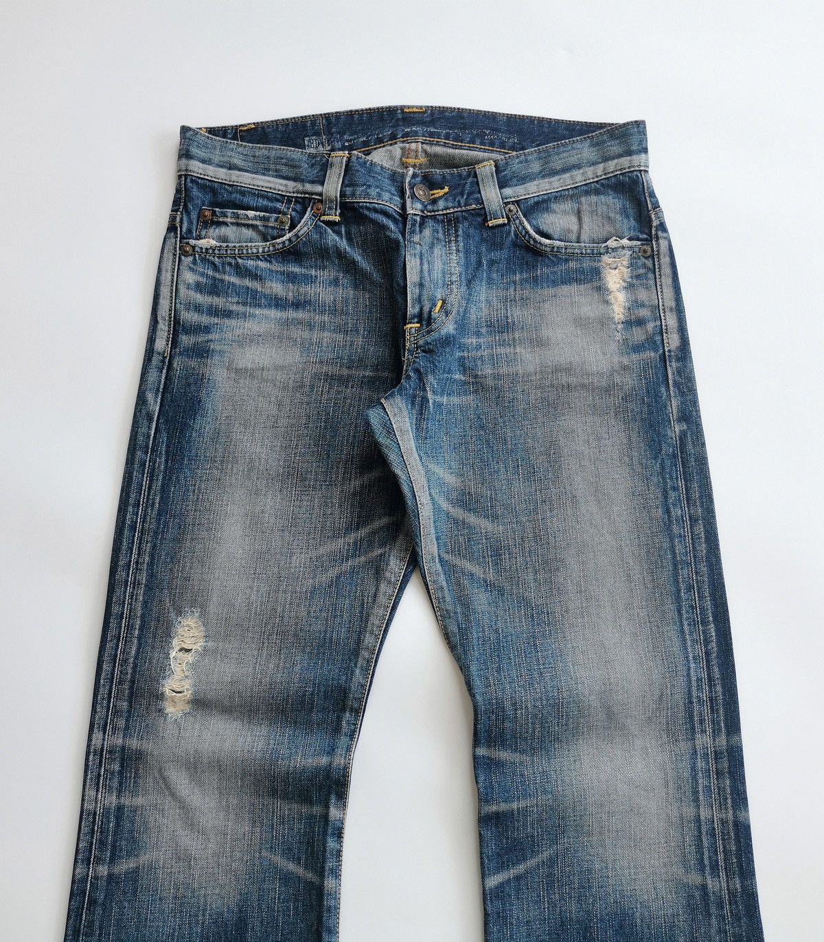 Edwin Bootcut Edwin 503 Rugged Distressed Jeans Size 31" - 2 Thumbnail