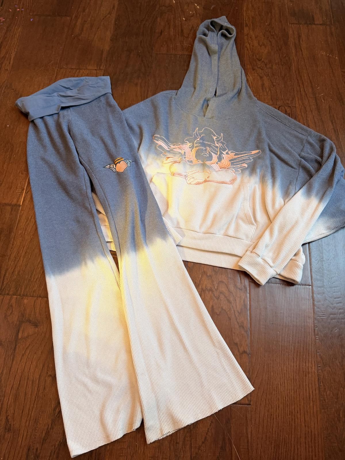 Boys Lie Boys Lie Heavenly Love Thermal Hoodie Pants in Navy Dip Dye Size ONE SIZE - 3 Thumbnail