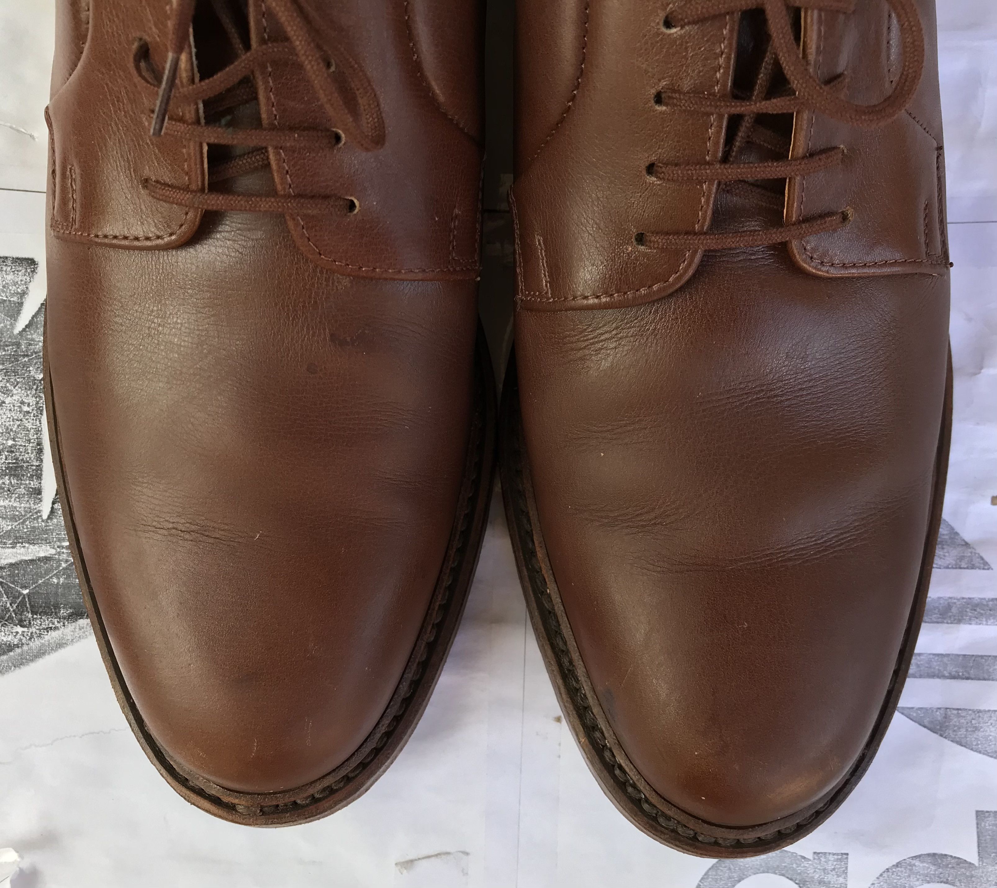 Paraboot Paraboot Brown Brogue Leather Derby Shoes Lace Up Oxfords Size US 11 / EU 44 - 7 Thumbnail