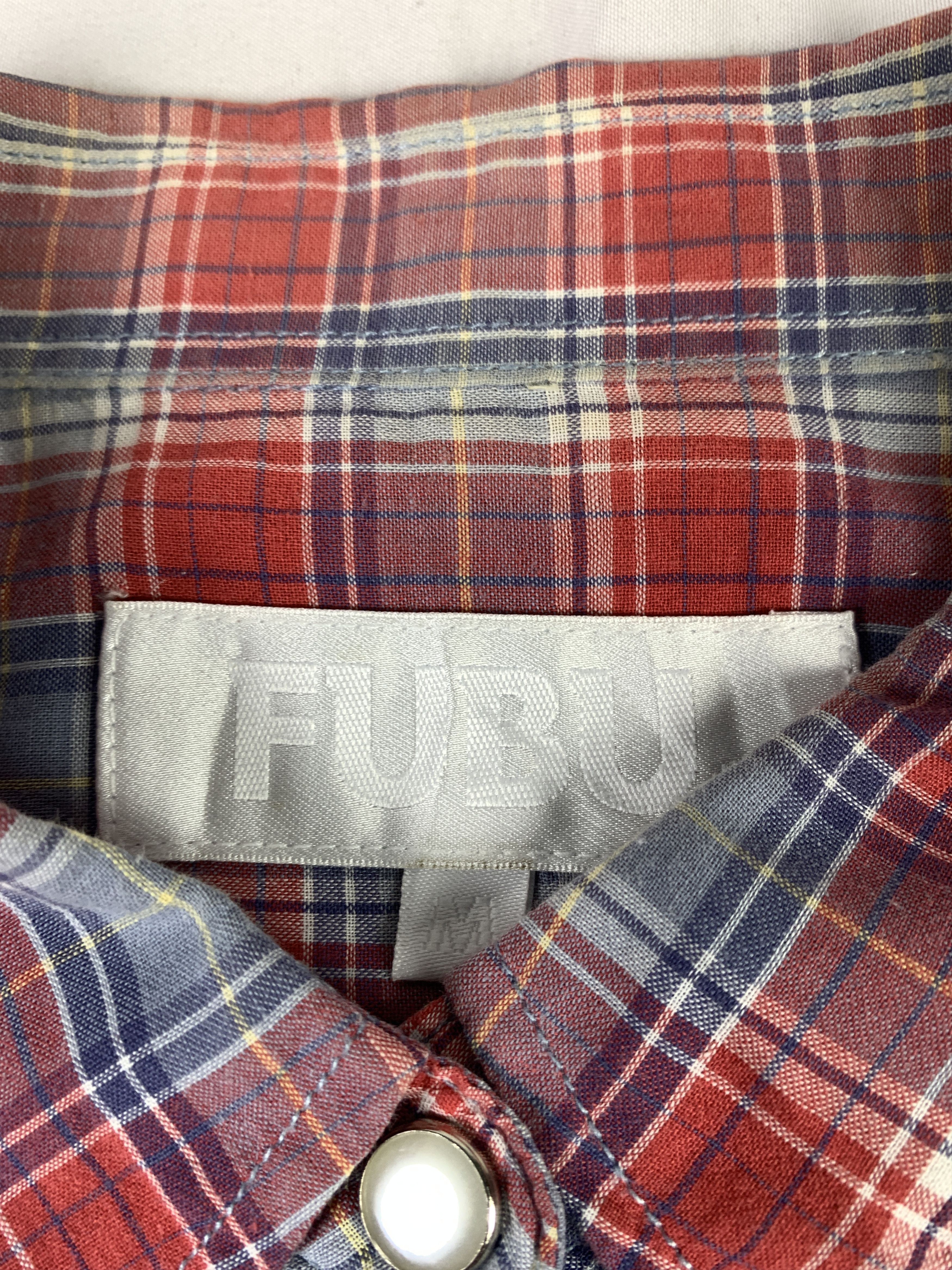 Fubu FUBU Plaid Studded Snap Sleeveless Shirt (M) Size M / US 6-8 / IT 42-44 - 7 Thumbnail