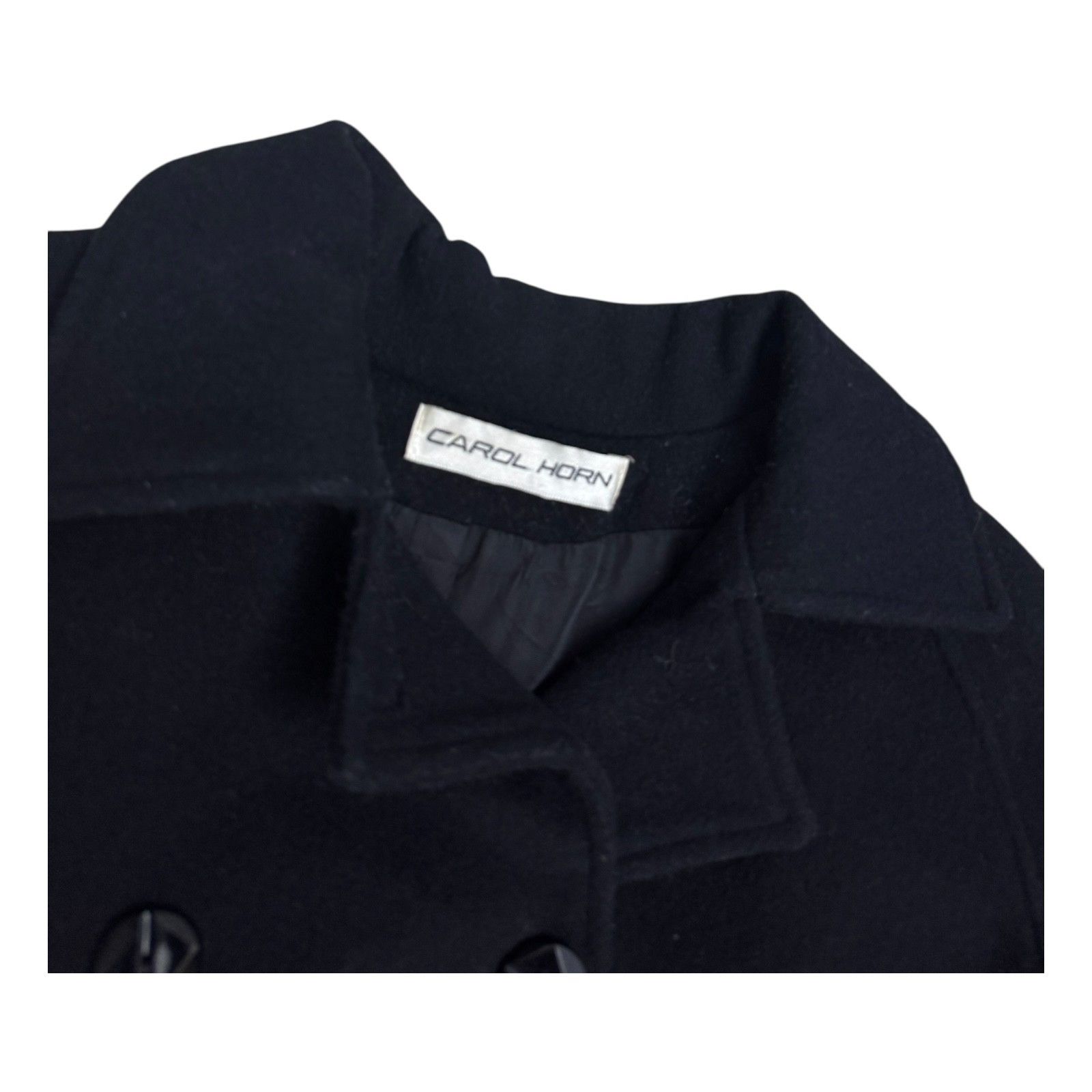 Vintage CAROL HORN Vintage 90s WOOL Luxury Designer Pea Coat 10 Size L / US 10 / IT 46 - 4 Thumbnail