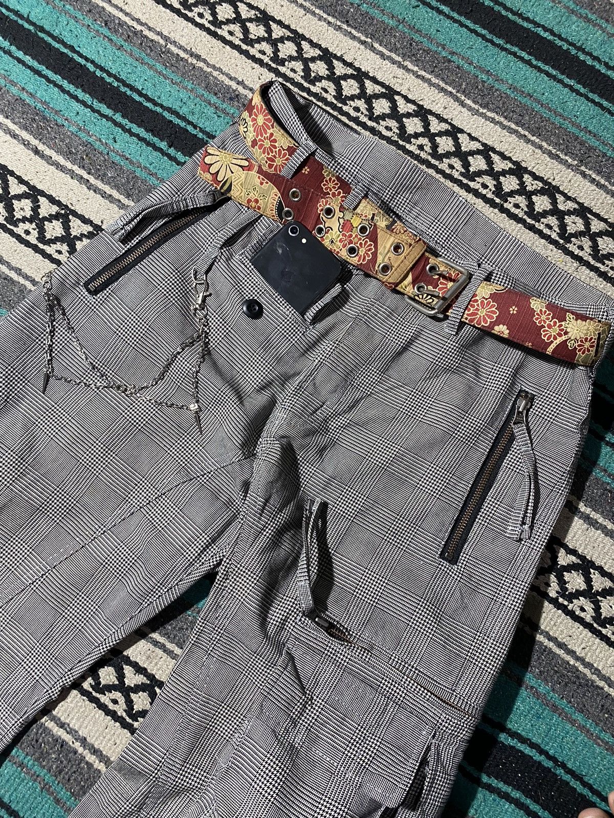 PPFM RARE ‼️ PPFM Multi 3D Pocket Plaid Utility Pants Size US 32 / EU 48 - 4 Thumbnail