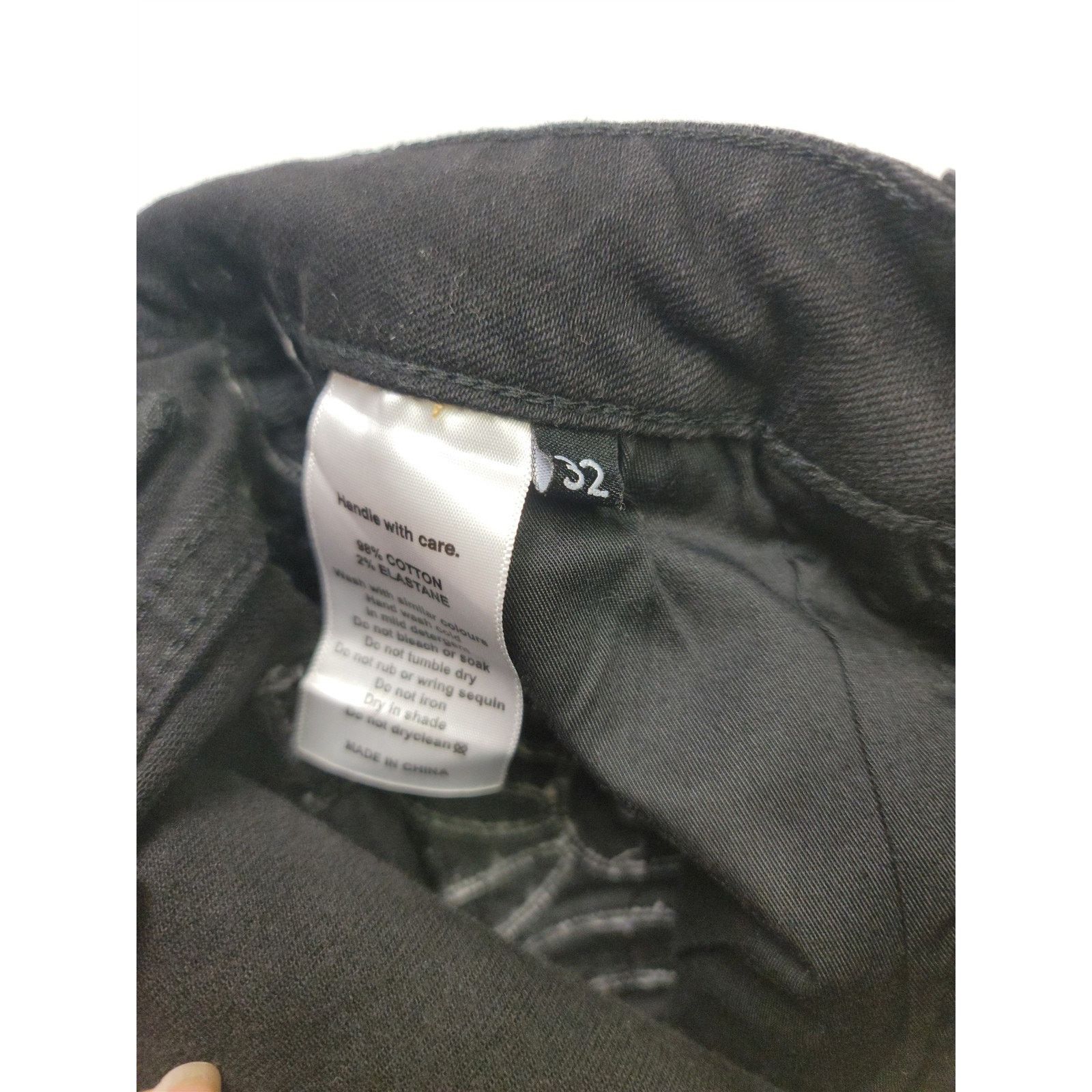 Other Live And Maintain Women Rhinestone Dark Straight Jeans 32 Size 32" / US 10 / IT 46 - 5 Thumbnail