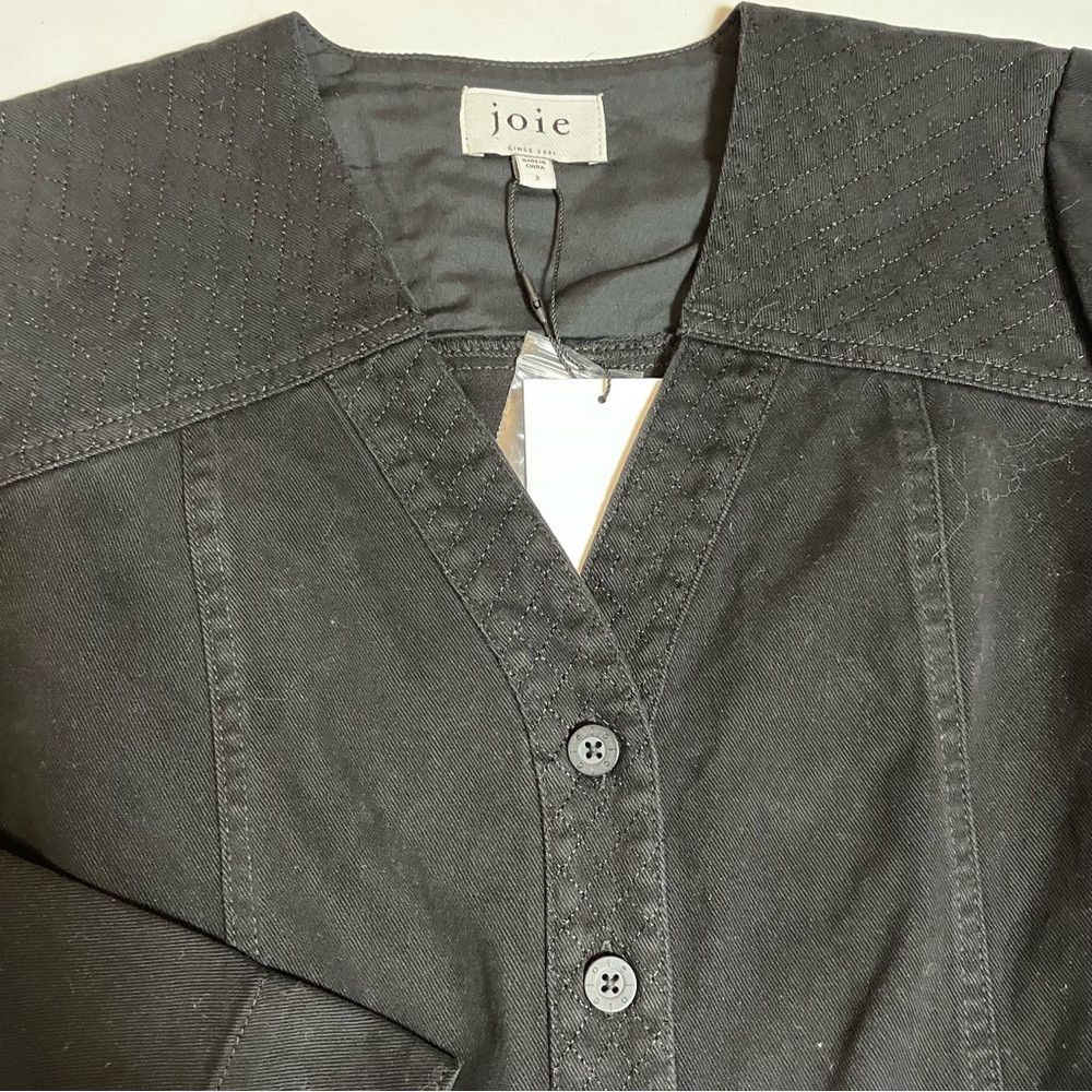 Joie NWT New $328 Joie Leray Cotton Belted Black Jumpsuit Size 2 Size 26" / US 2 / IT 38 - 6 Thumbnail