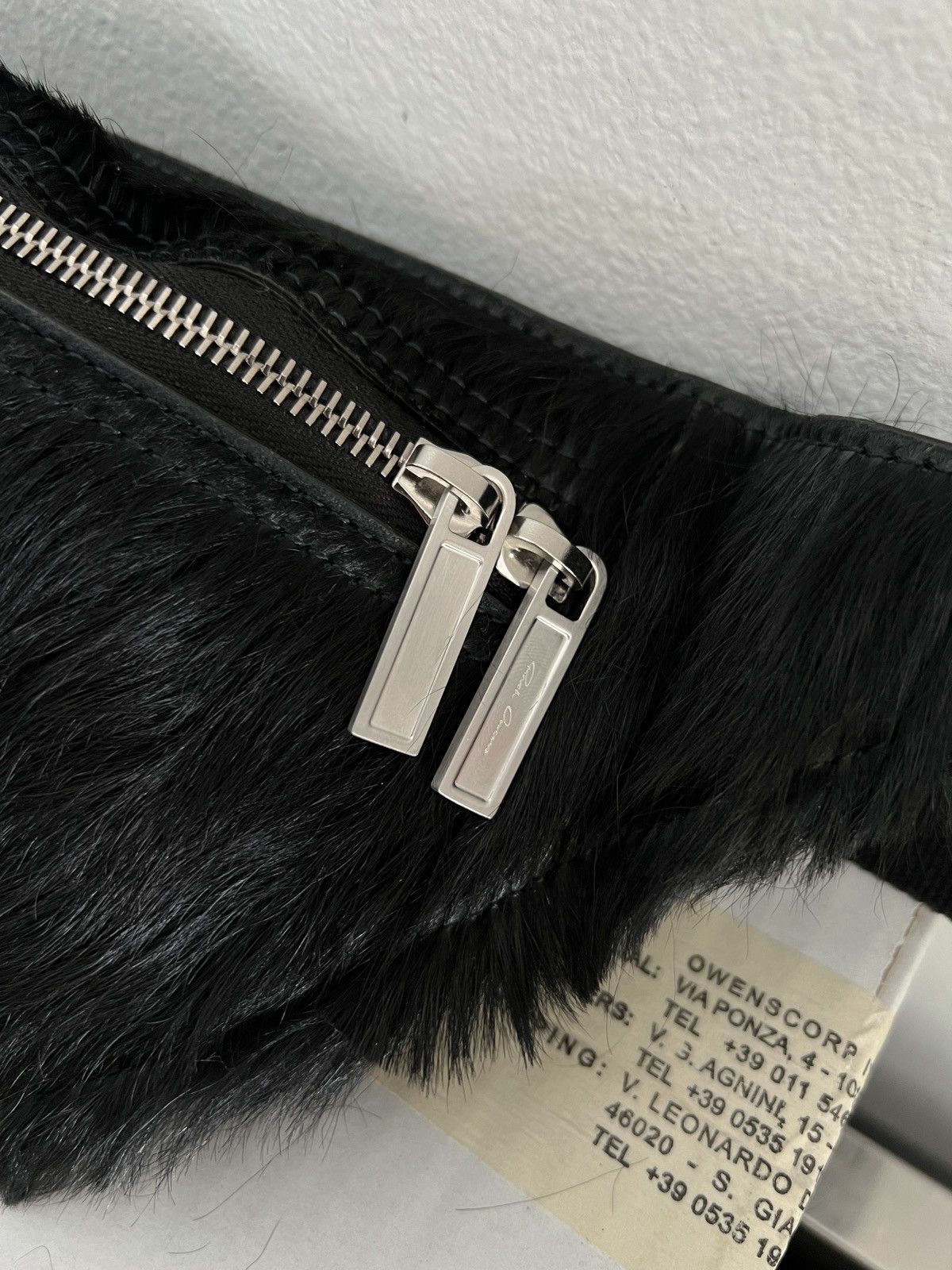 Rick Owens FW23 Luxor - Lambskin & Cow Fur bumbag Size ONE SIZE - 3 Thumbnail