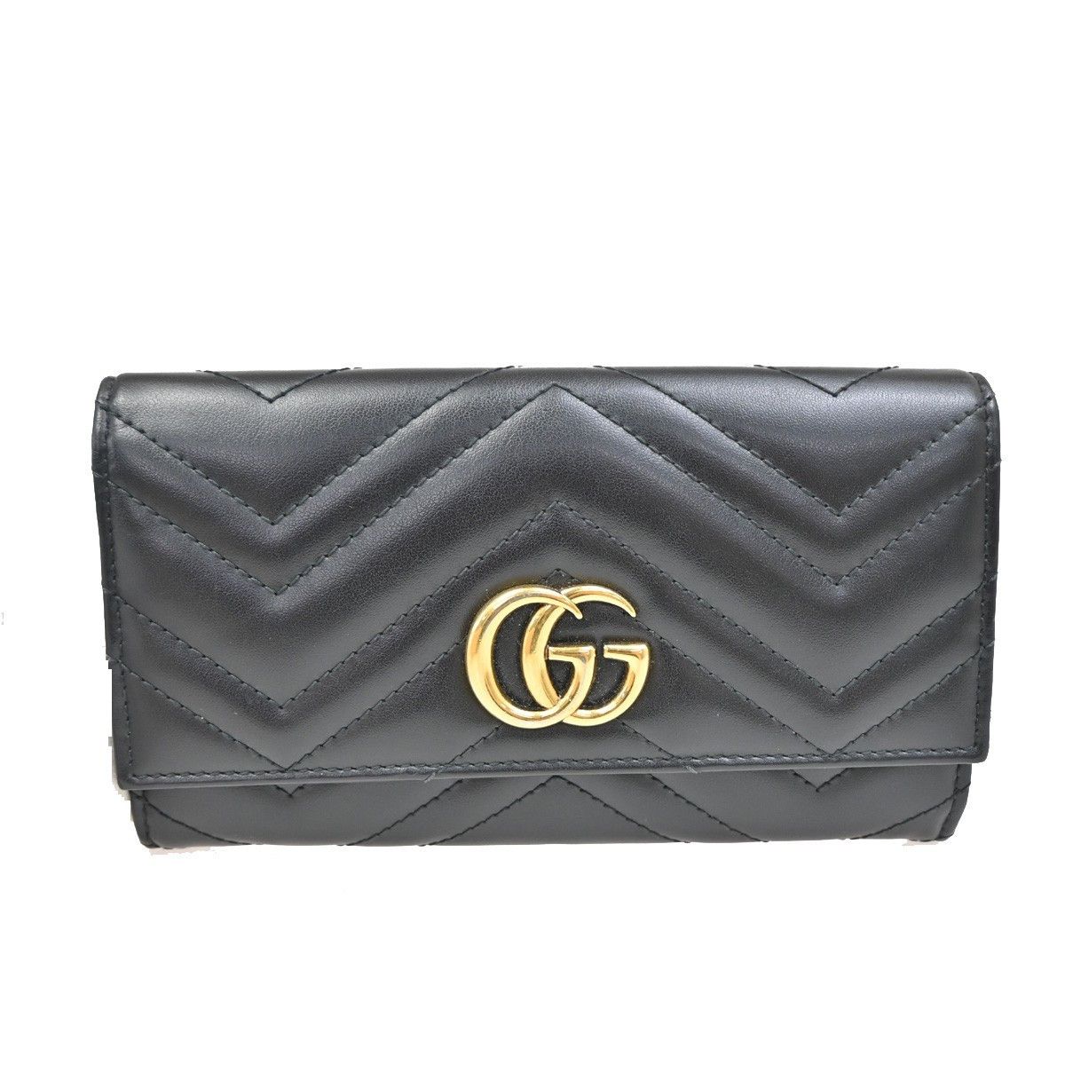 Gucci Gucci GG Marmont Continental Flap Wallet Leather Size ONE SIZE - 1 Thumbnail
