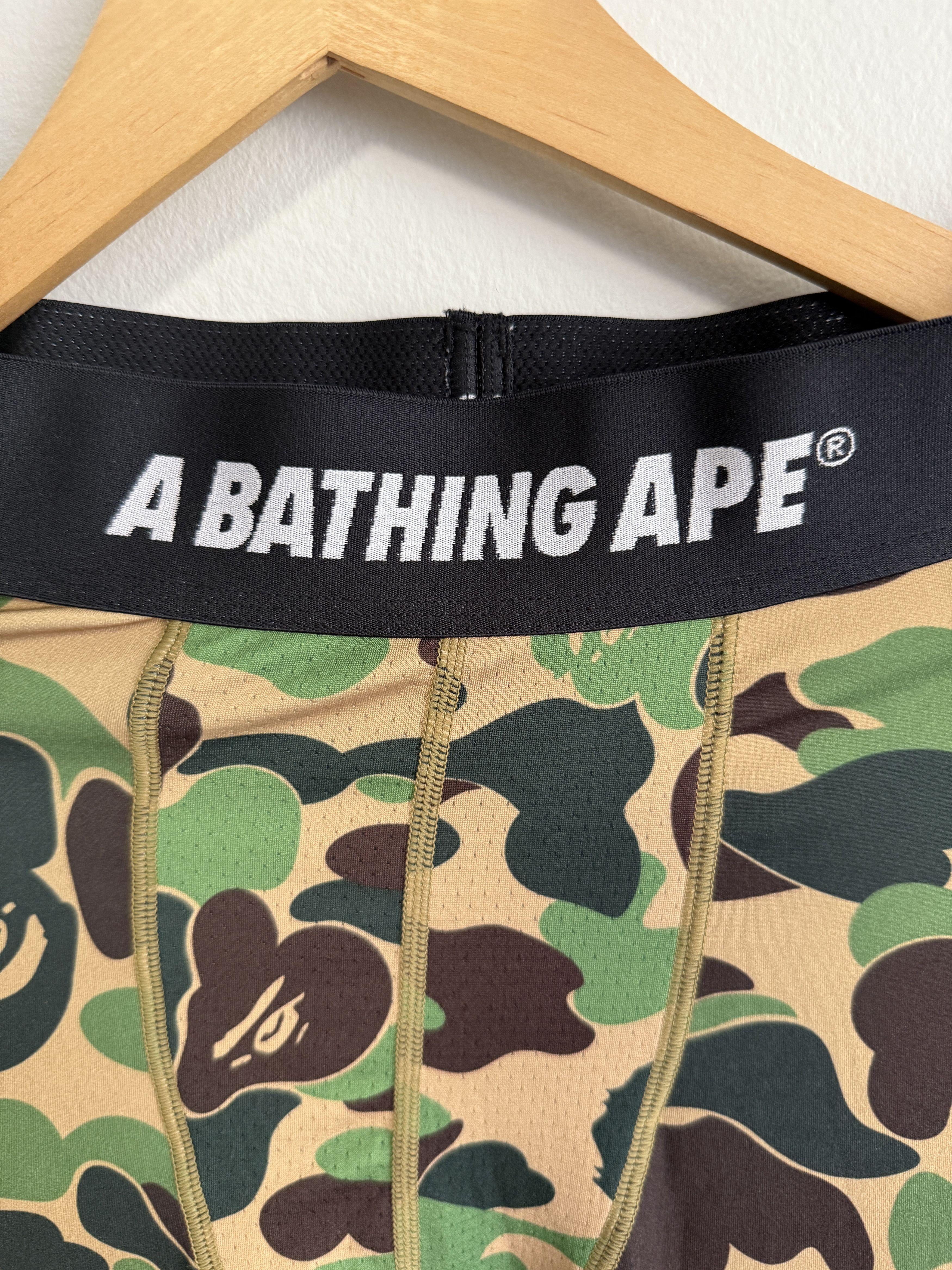 Adidas × Bape A Bathing Ape Adidas Compression Gym Pants L Green Camo Pull Size US 34 / EU 50 - 3 Thumbnail