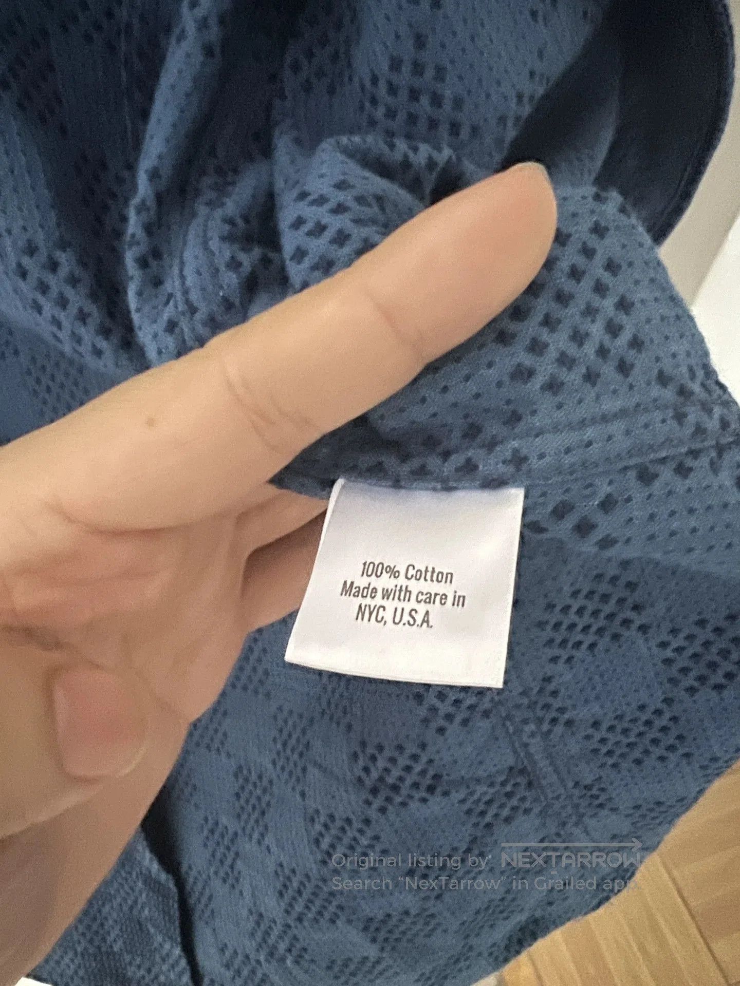 Corridor Corridor Indigo Hand-Dyed Short Sleeve Shirt. Size US M / EU 48-50 / 2 - 6 Thumbnail