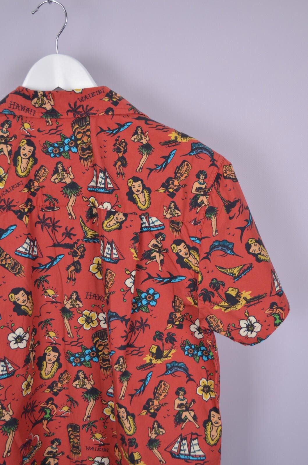 Designer King Kerosin Tattoo Hawaii Island Palms Beach Shirt Size S Size US S / EU 44-46 / 1 - 11 Thumbnail