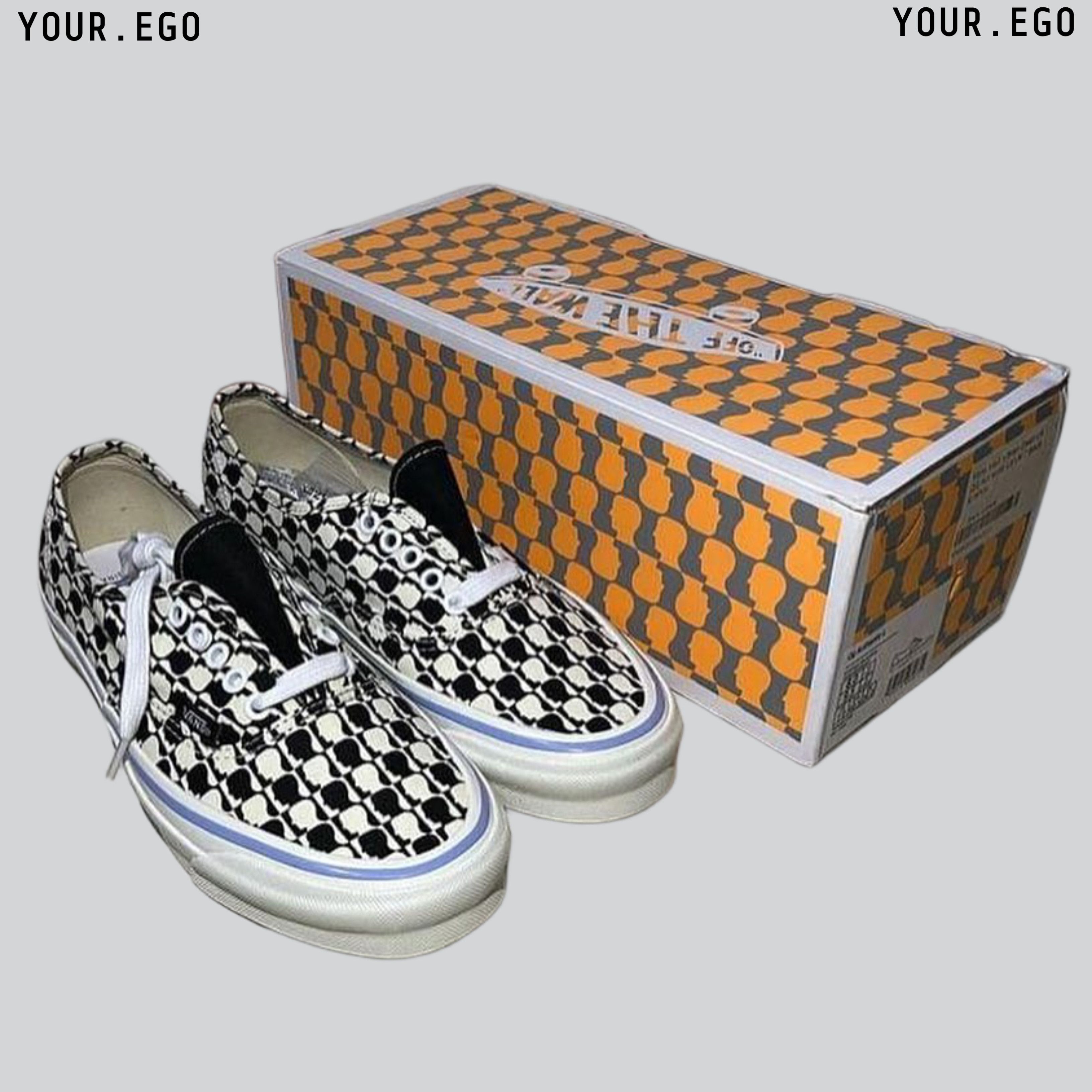 image of OG Authentic Lx X Brain Dead "brain Dead Monogram" Shoes in White, Men's (Size 8)