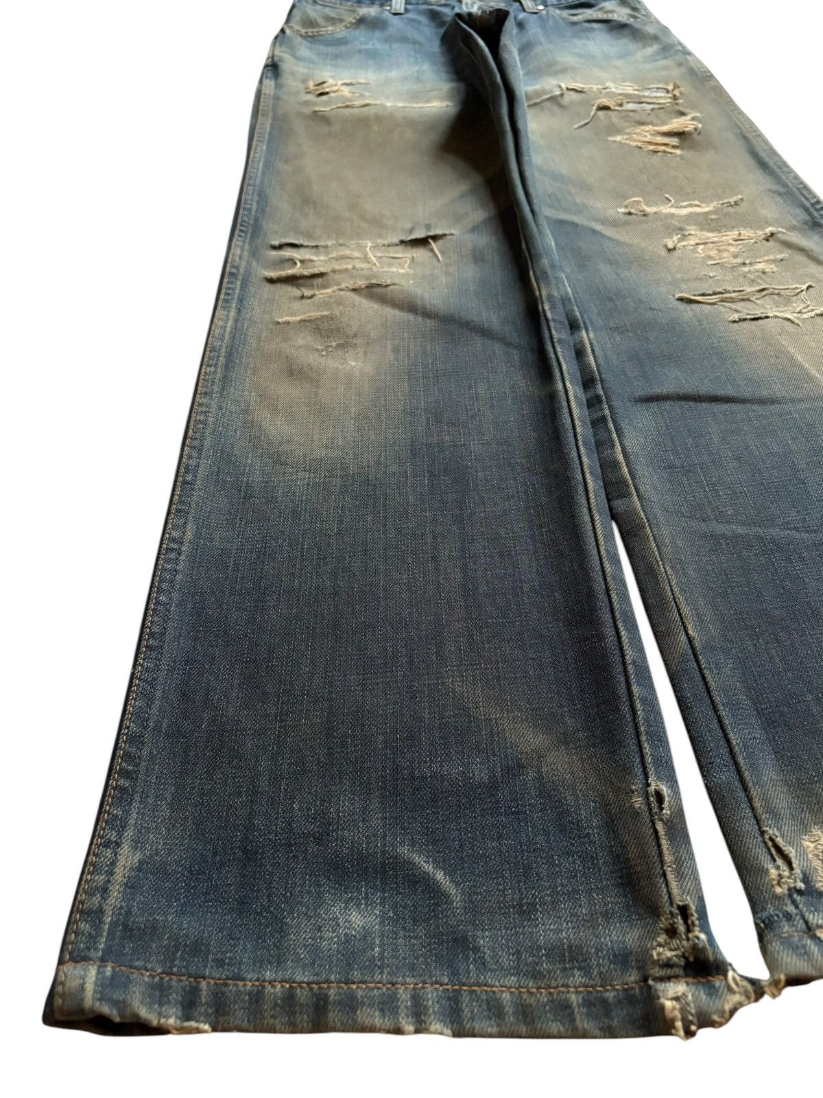 Wrangler Vintage Wrangler Rusty Mud Wash Patch Distress Baggy Jeans Size US 29 - 6 Thumbnail