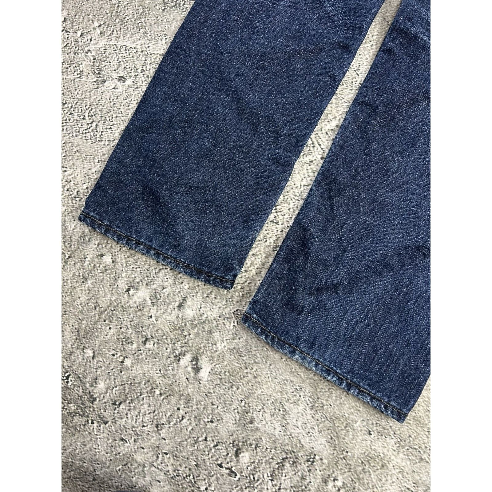True Religion × Vintage True Religion navy jeans black thick stitching Jack Big QT Size US 32 / EU 48 - 5 Thumbnail