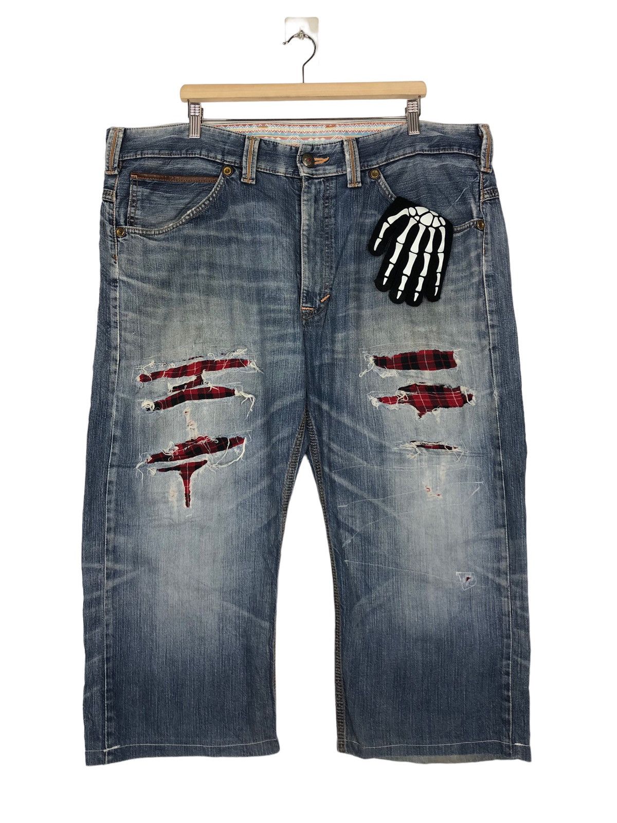 Edwin 🔥PUNK DESIGN DISTRESSED DENIM EDWIN KAPITAL DESIGN Size US 44 / EU 60 - 1 Thumbnail