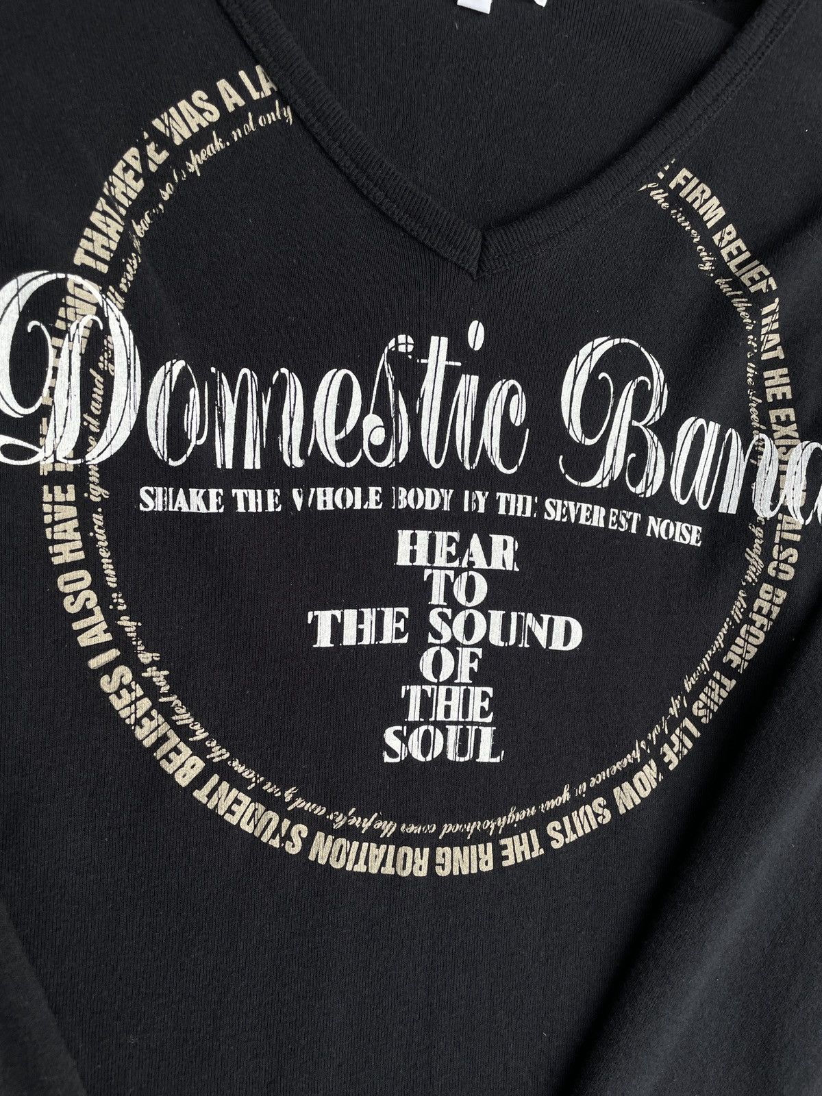 If Six Was Nine 2000s Japanese archive Vkei V-neck Poem Long Sleeve Tee Y2K Size US M / EU 48-50 / 2 - 7 Thumbnail