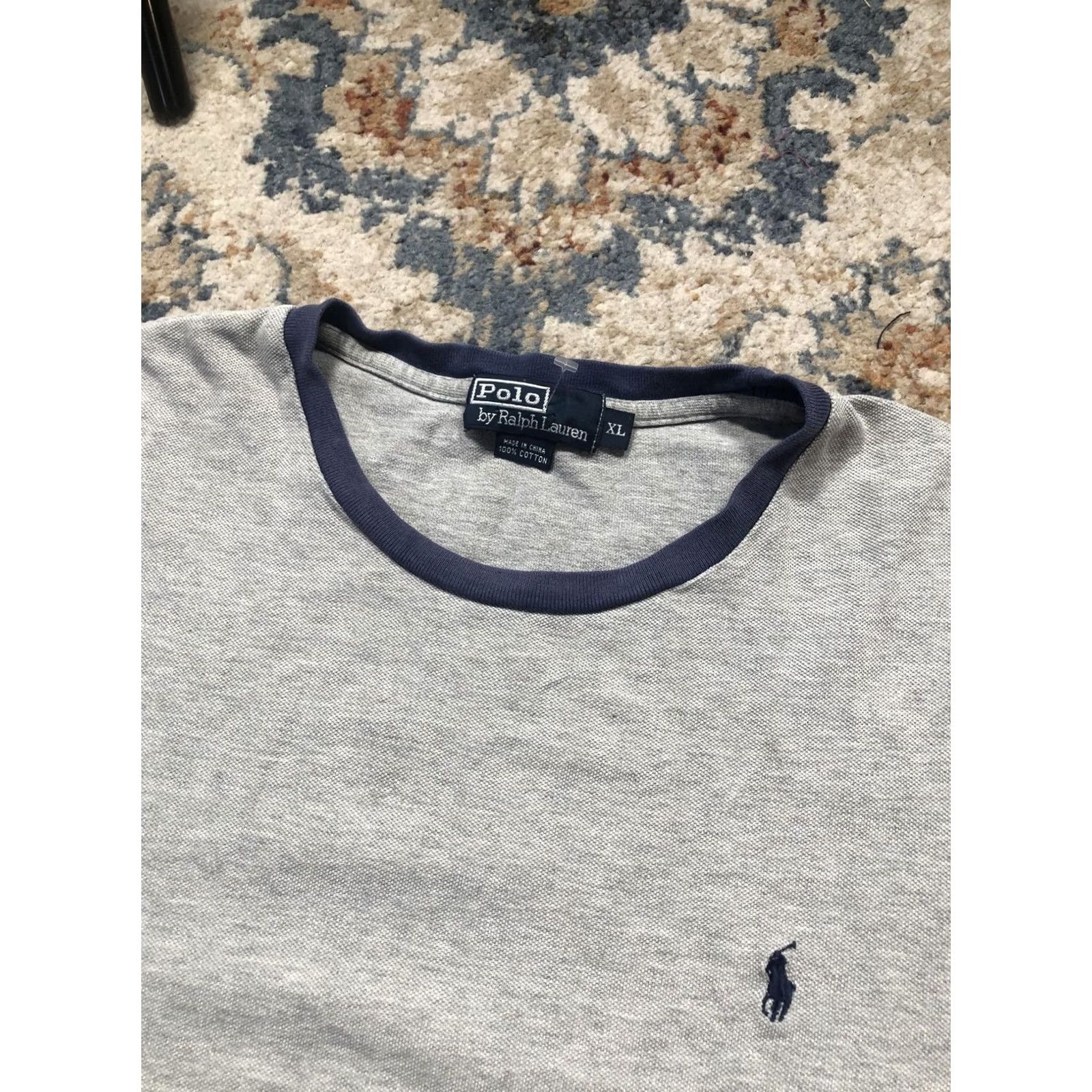 Polo Ralph Lauren Polo Ralph Lauren Shirt Mens XL Gray Ringer Tee Pony Logo Soft Cotton Crewneck Size US XL / EU 56 / 4 - 7 Thumbnail