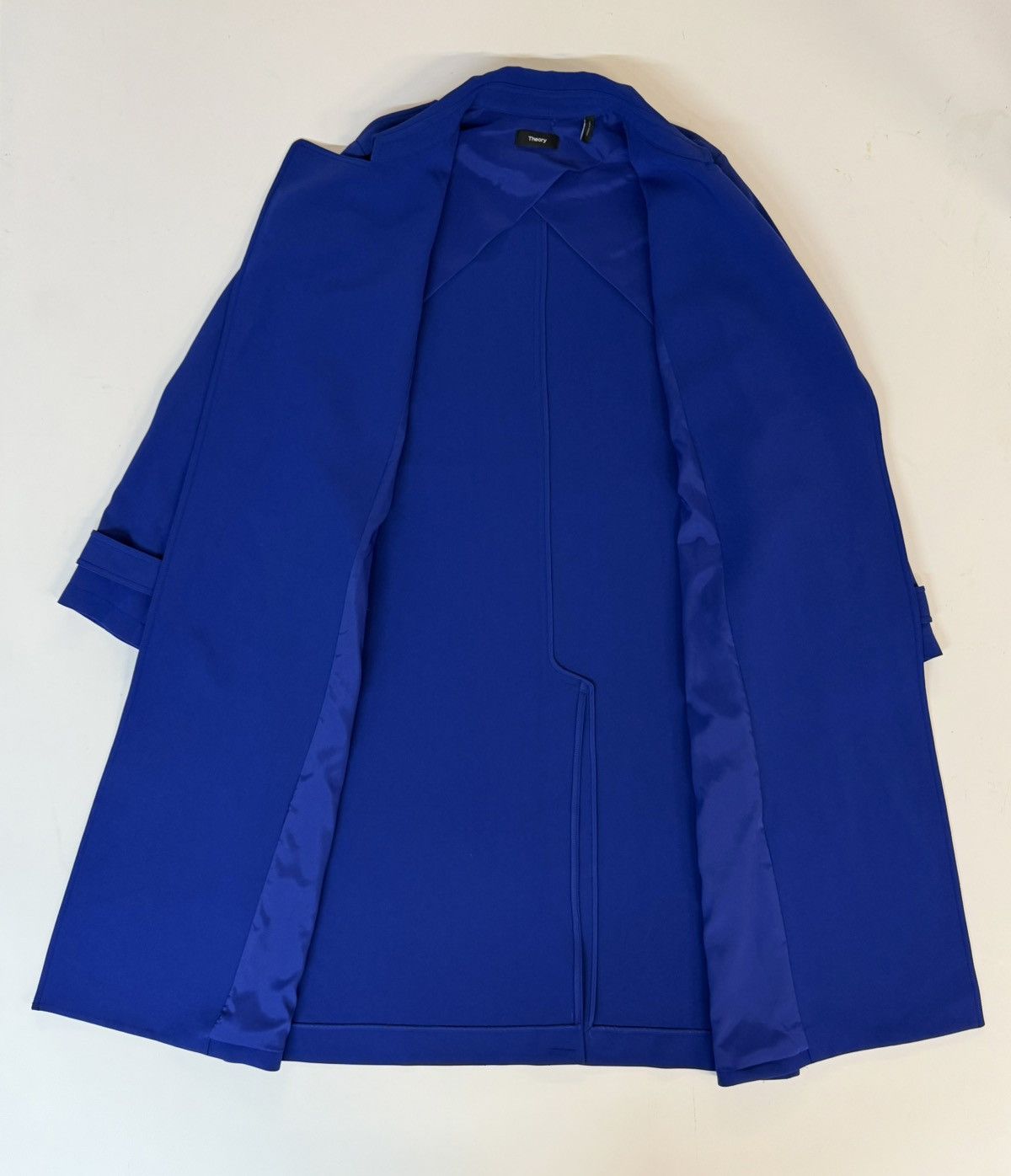 Theory Theory "Oaklane" Trench Coat in Admiral Crepe-Cobalt Blue-L Size L / US 10 / IT 46 - 19 Thumbnail