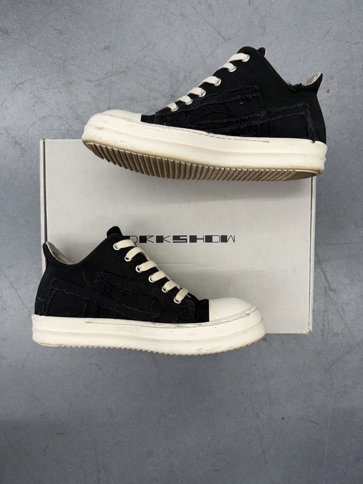 Rick Owens Rick Owens DRKSHDW Slashed Low Sneaker Size 40 / US 7 Size US 7 / EU 40 - 3 Thumbnail