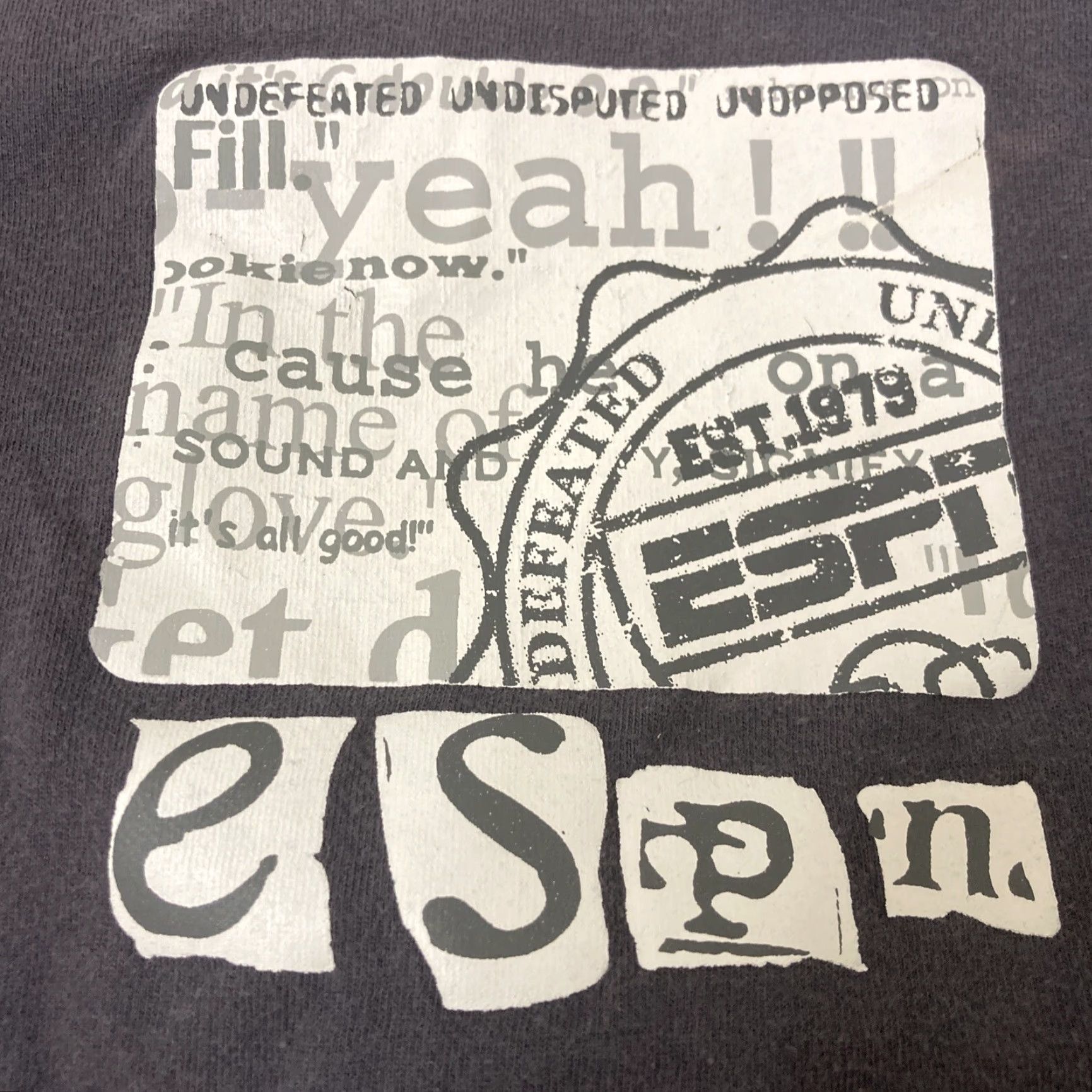 Vintage ESPN T-Shirt Long Sleeve Men L Dark Gray Vintage Sports Shirt Size US L / EU 52-54 / 3 - 2 Thumbnail