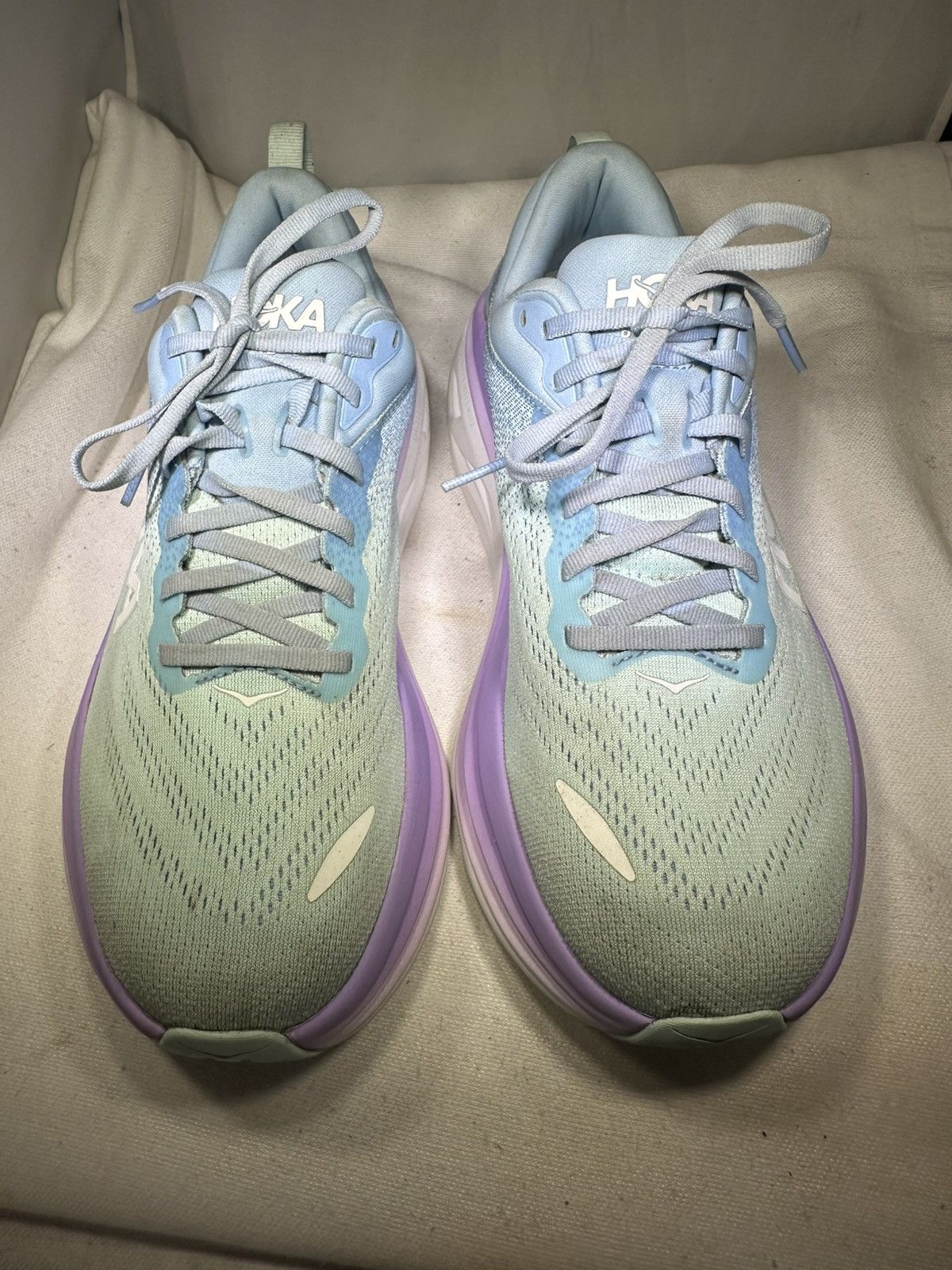 Hoka Hoka One One Bondi 8 Womens Size 10 B Blue Purple Running Size US 10 / IT 40 - 2 Thumbnail