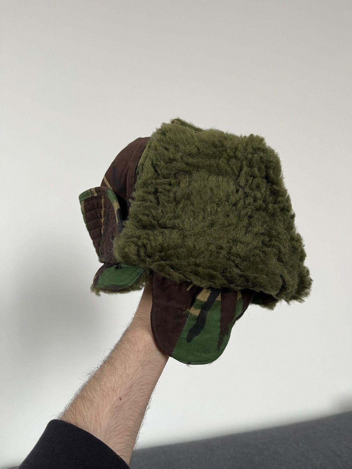 Vintage Kurt Cobain Style DPM Camo Trapper Hat Military Ushanka Size ONE SIZE - 23 Thumbnail