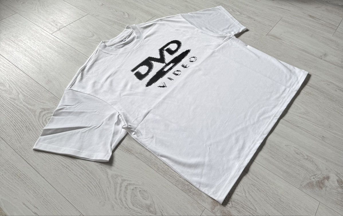 Other DVD Video Logo Boxy Retro Custom White Black Print T-Shirt L Size US L / EU 52-54 / 3 - 3 Thumbnail