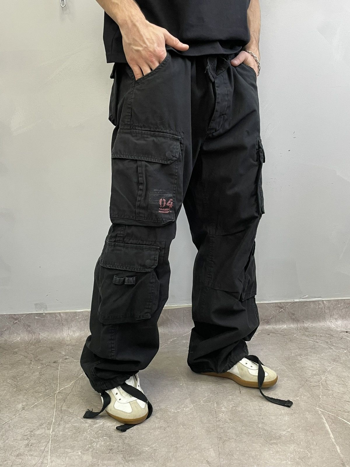 Junya Watanabe Y2K rare baggy multipocket diesel style cargo pants black Size US 35 - 3 Thumbnail
