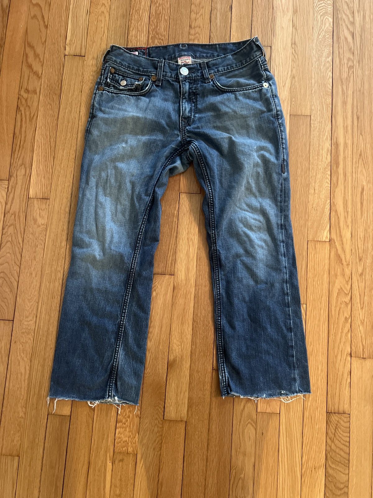 True Religion × Vintage true religion cut off jeans y2k streetwear Size US 33 - 2 Thumbnail
