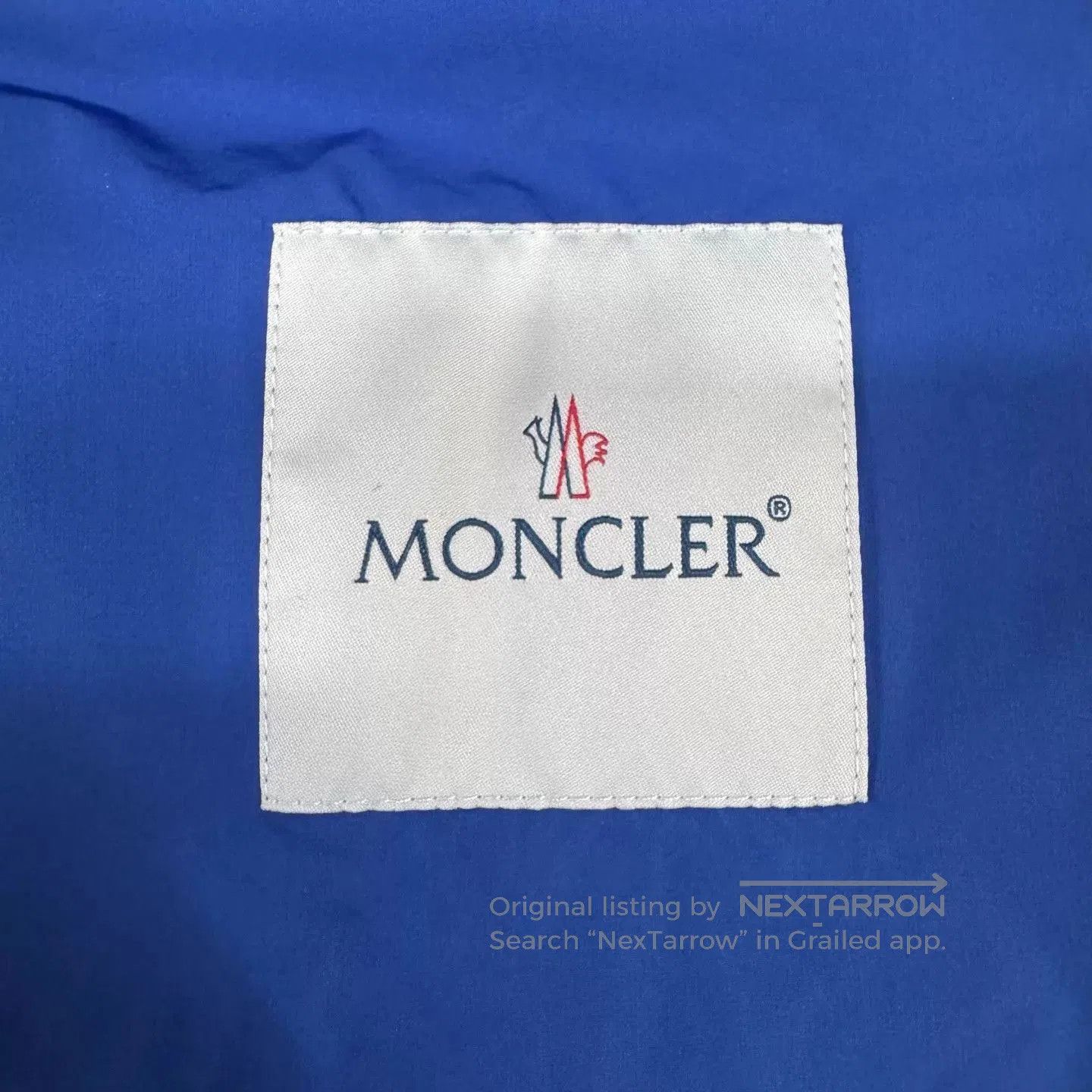 Moncler Blue Hooded Light Jacket with Zip Closure. Size US XXL / EU 58 / 5 - 6 Thumbnail